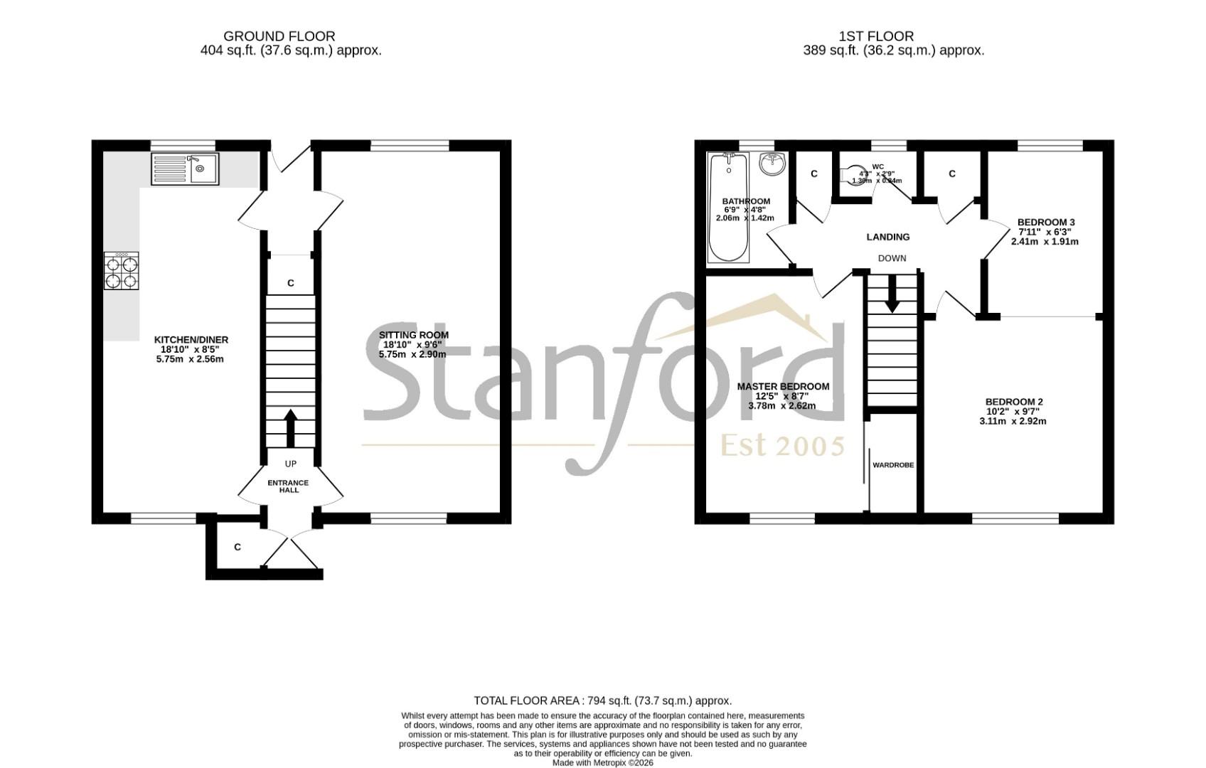 96, Leaside Way, Southampton floorplan
