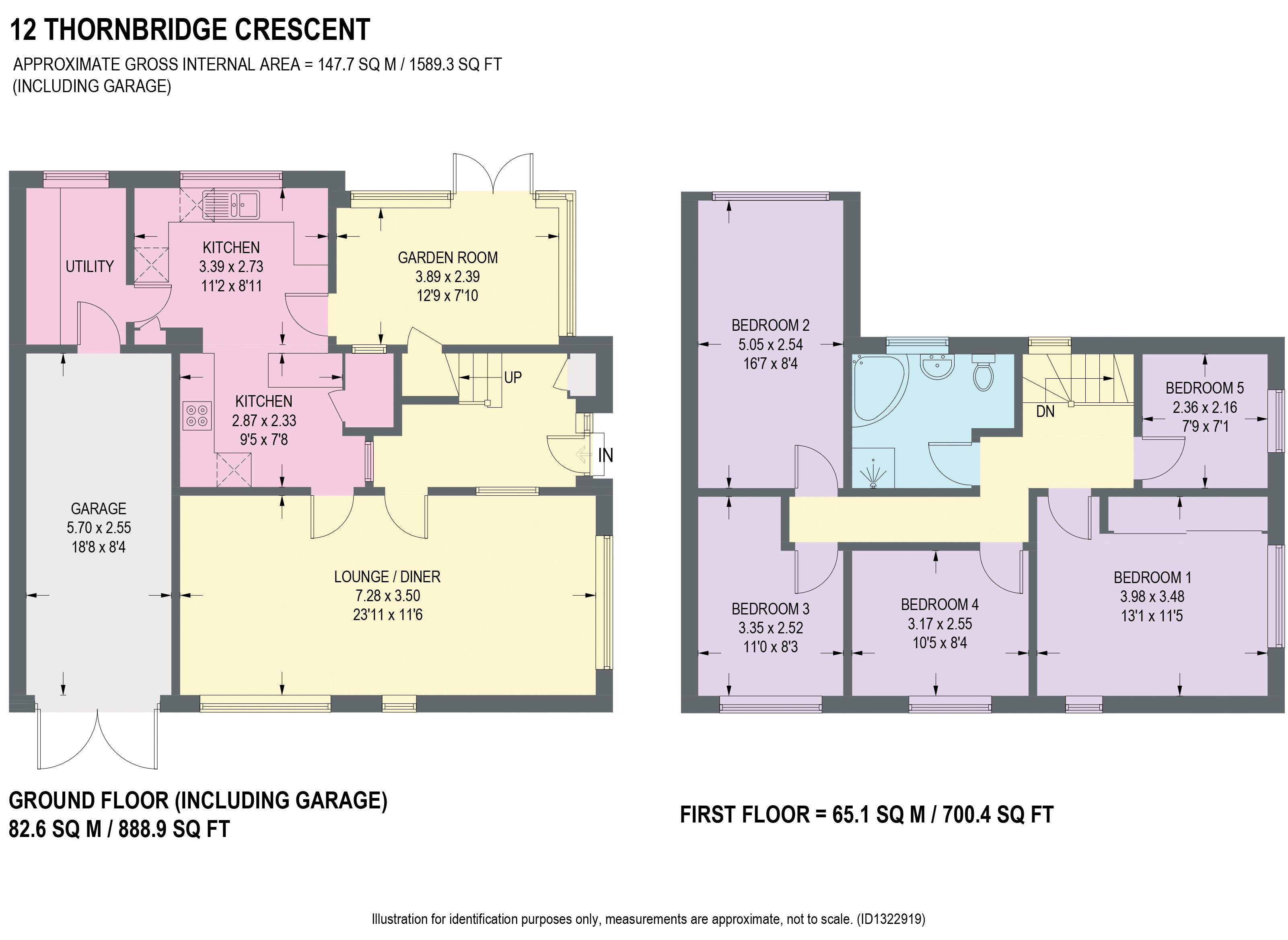 12, Thornbridge Crescent, Chesterfield floorplan