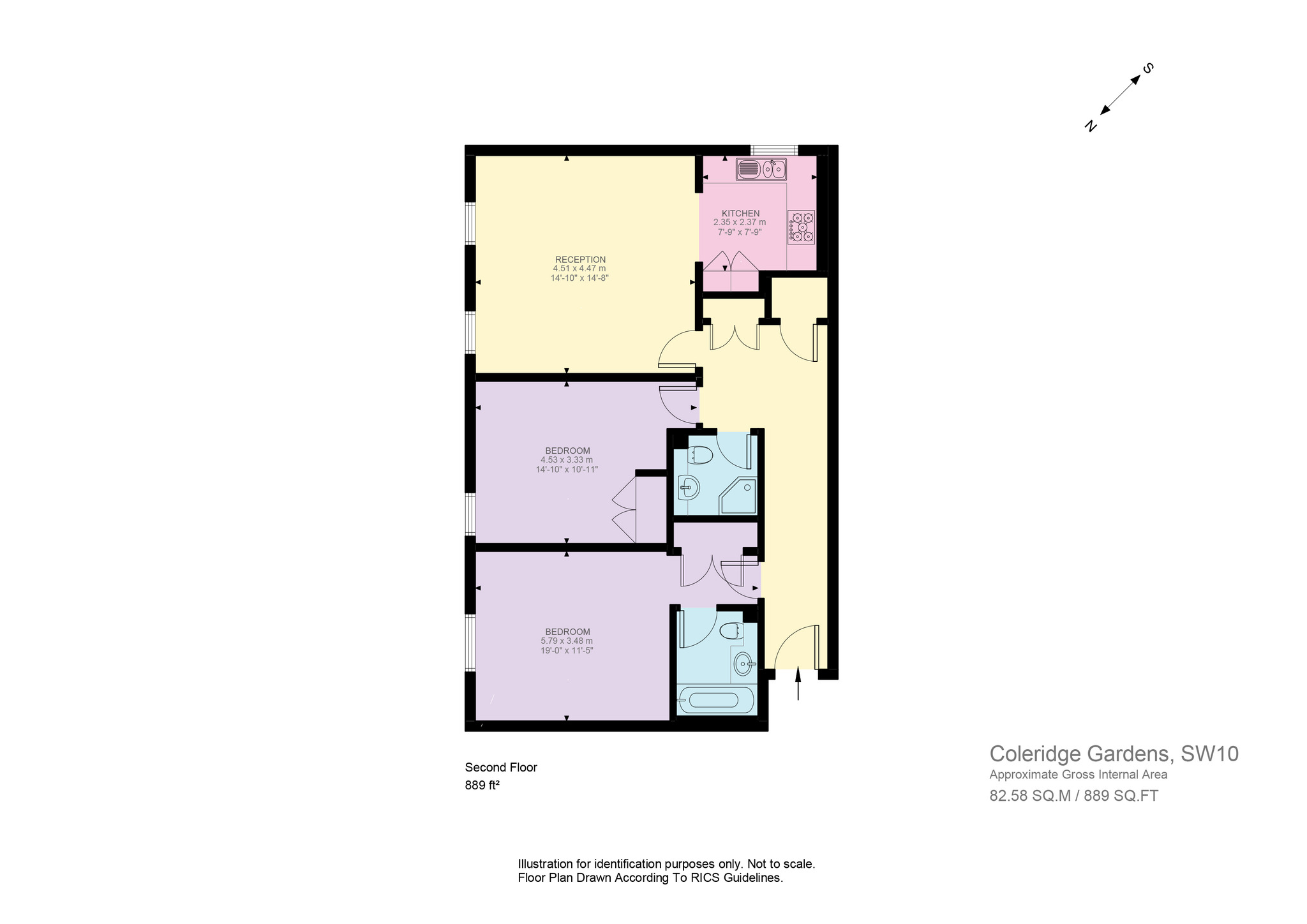 Flat 11, Clark House, Chelsea floorplan