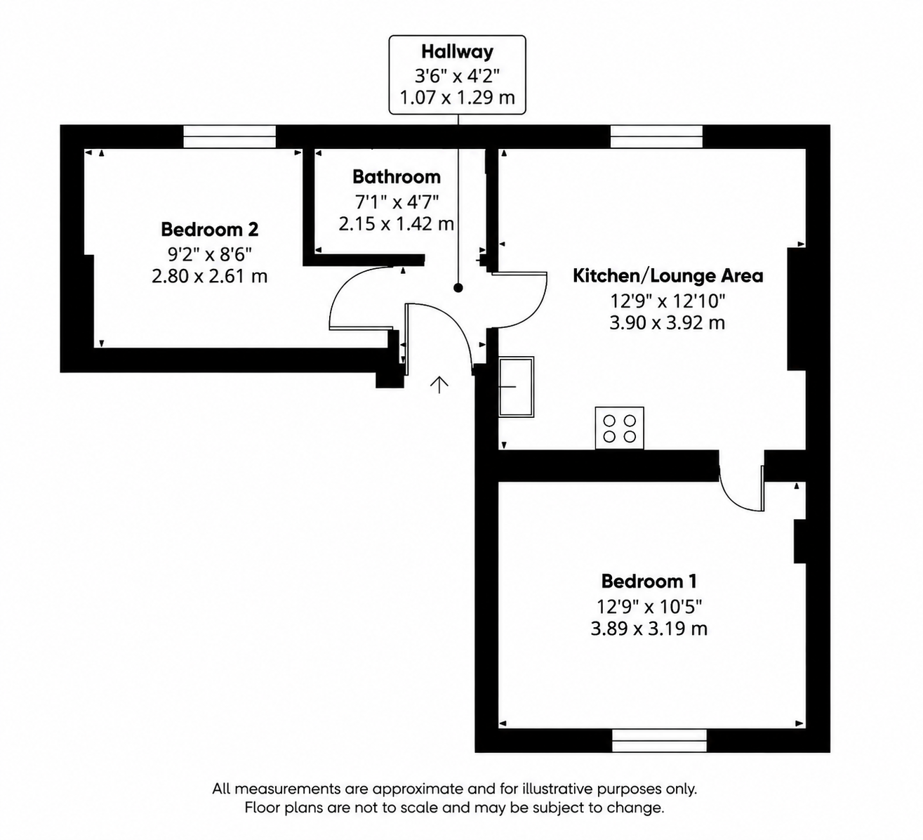 Flat 3 Wellington House, Lower Icknield Way, Princes Risborough floorplan