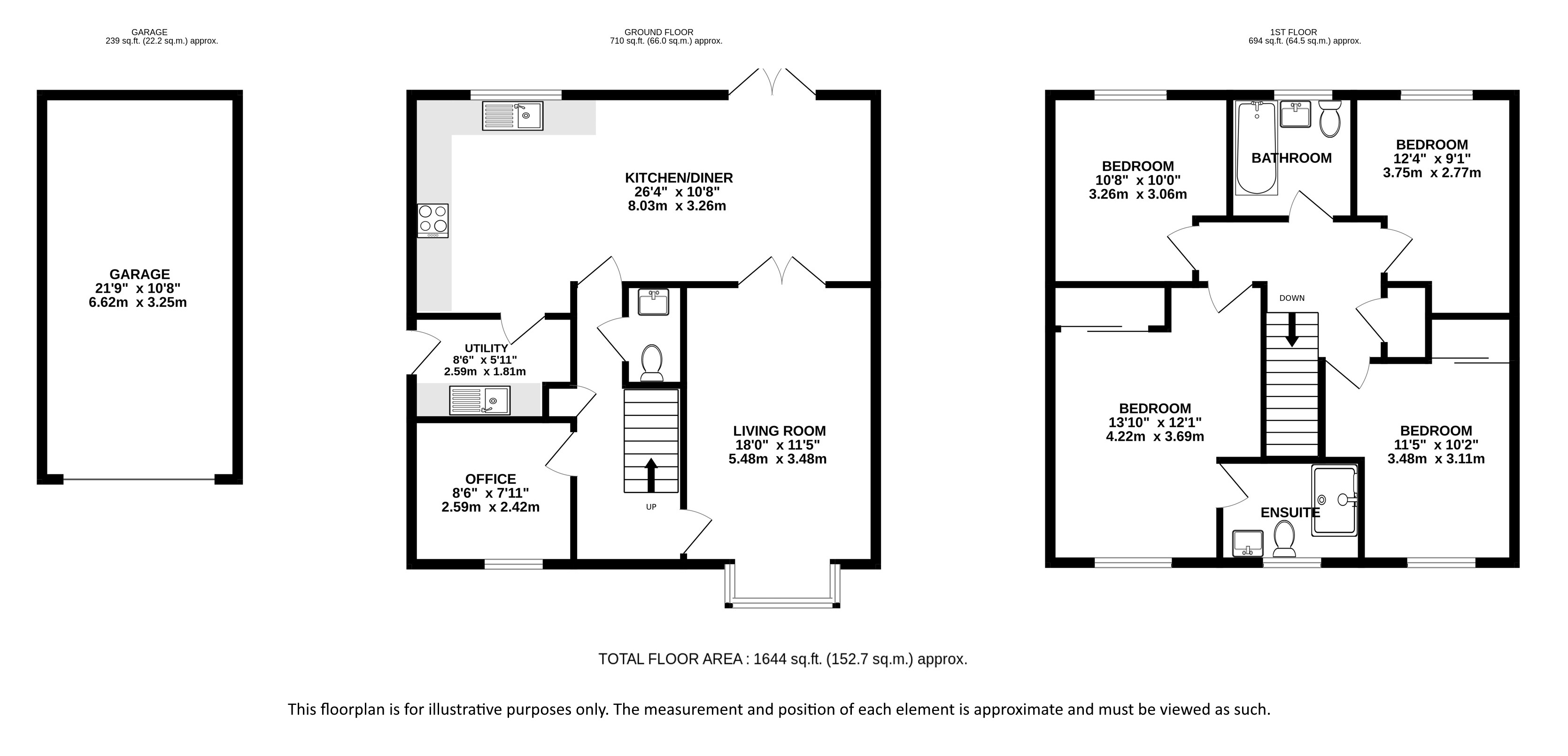 18, Cane Drive, Bricket Wood floorplan