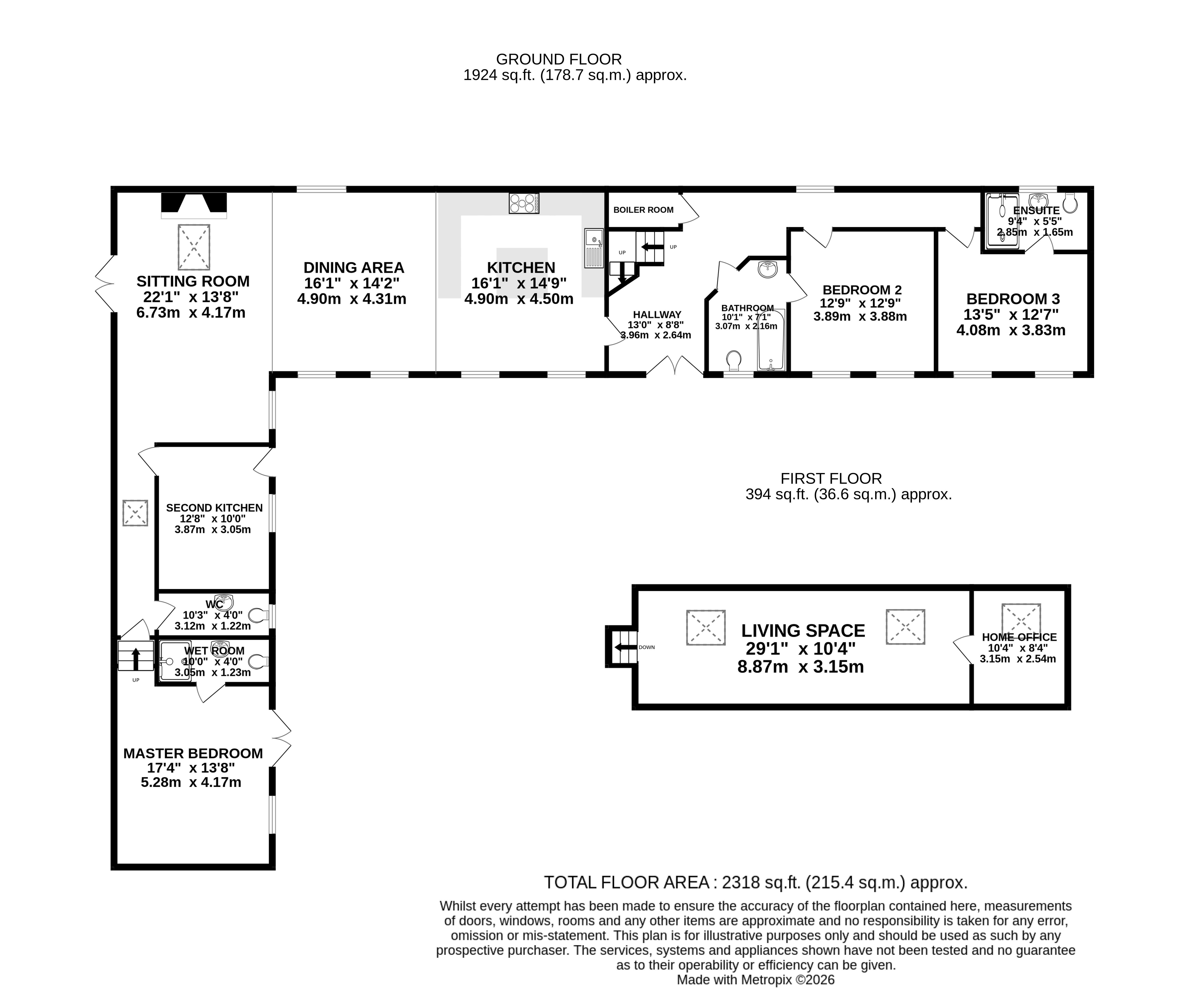 3 The Shires,, Waterrow, Taunton floorplan