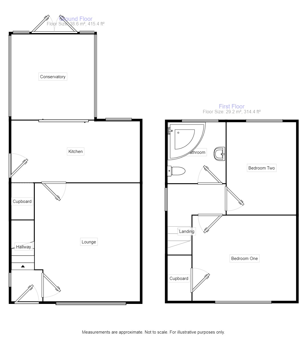 Collins Road, Bamber Bridge, Preston, Lancashire PR5, 2 bedroom semi