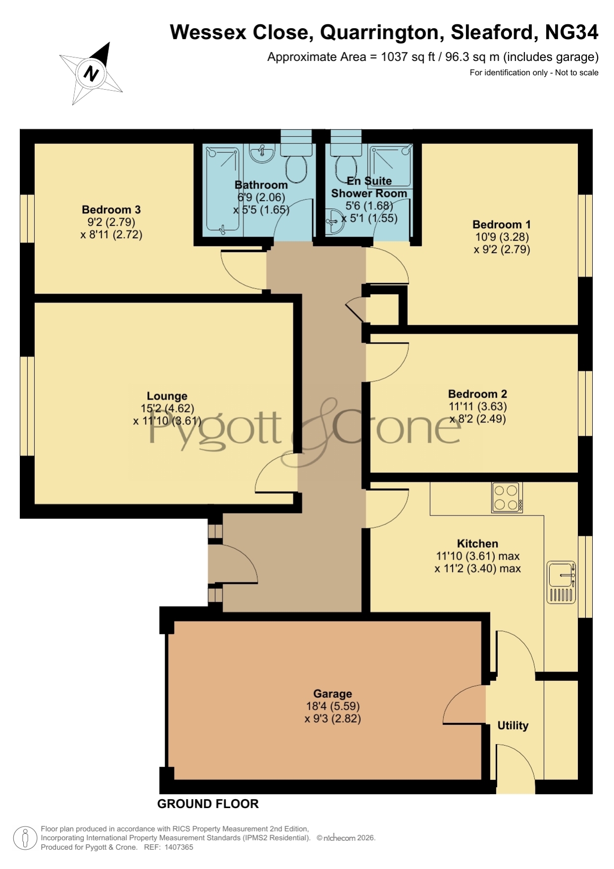 16, Wessex Close, Sleaford floorplan