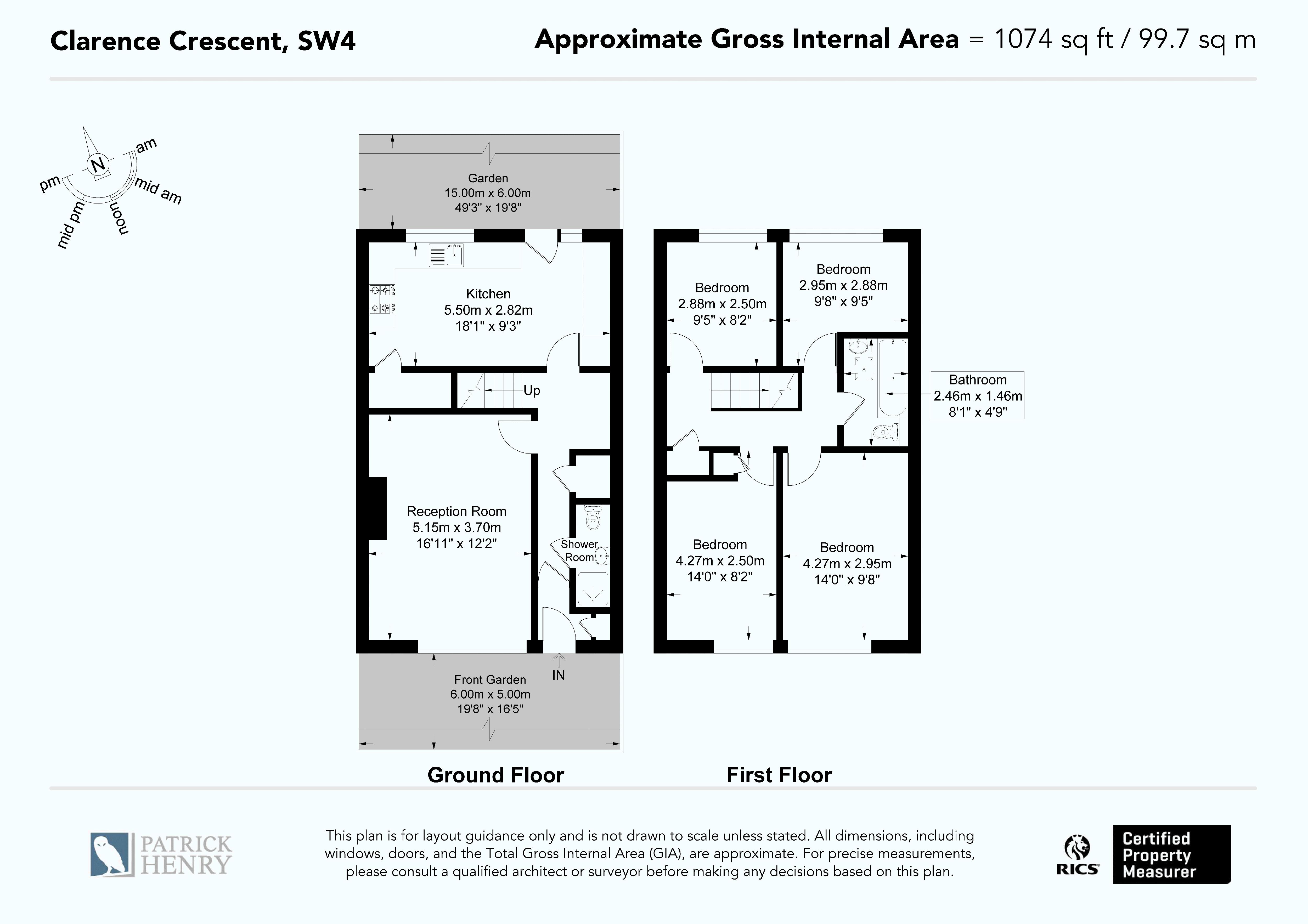 5, Clarence Crescent, London floorplan