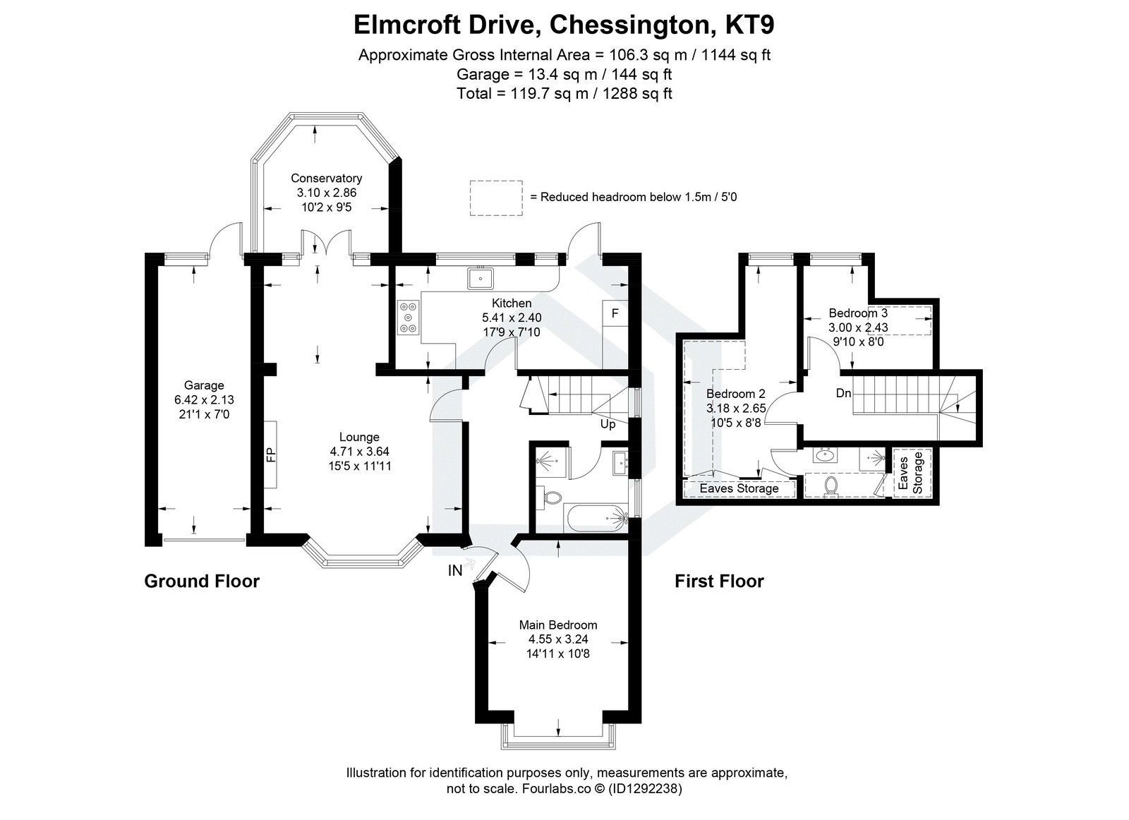 50, Elmcroft Drive, Chessington floorplan