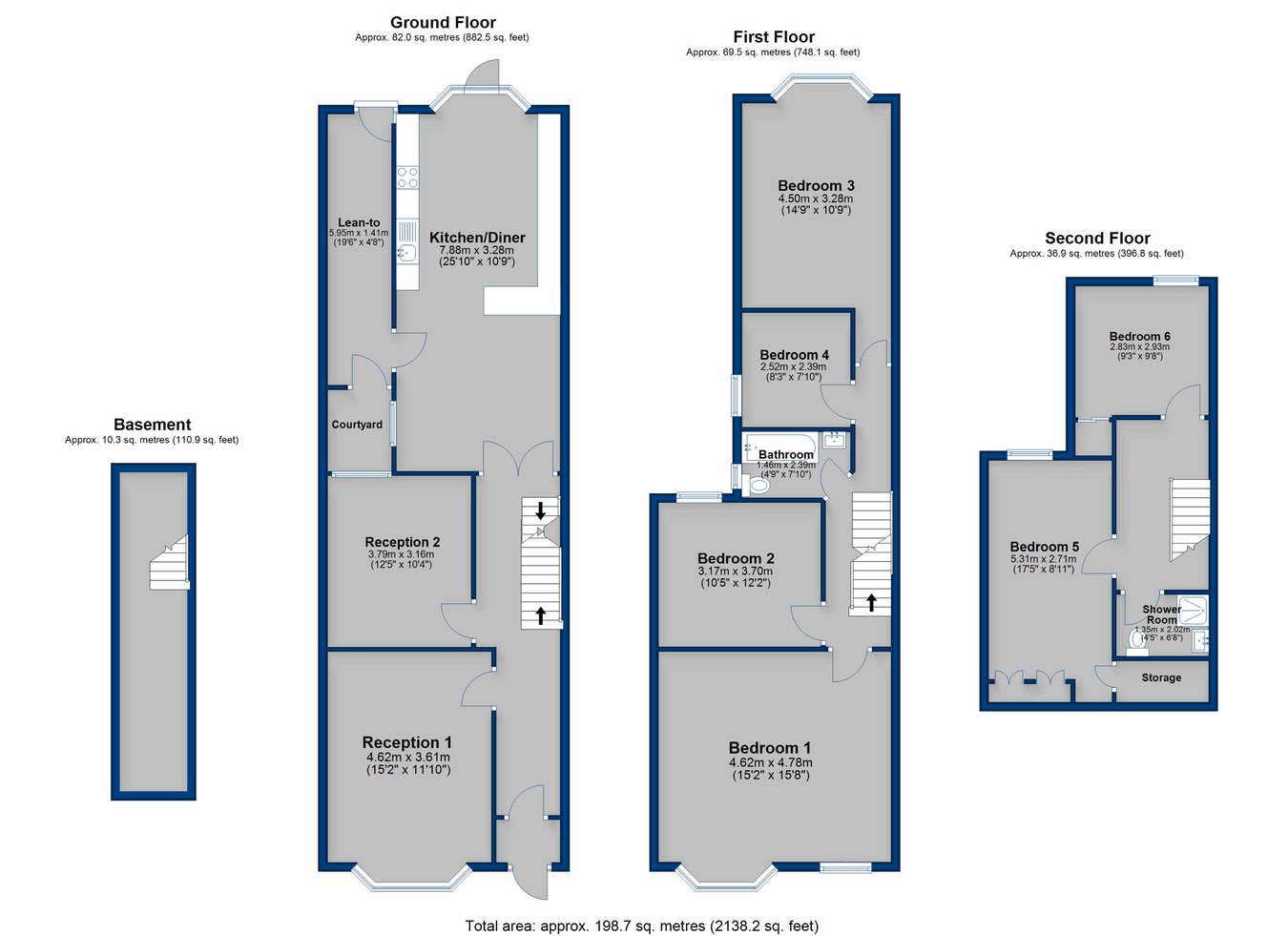 117, Second Avenue, London floorplan