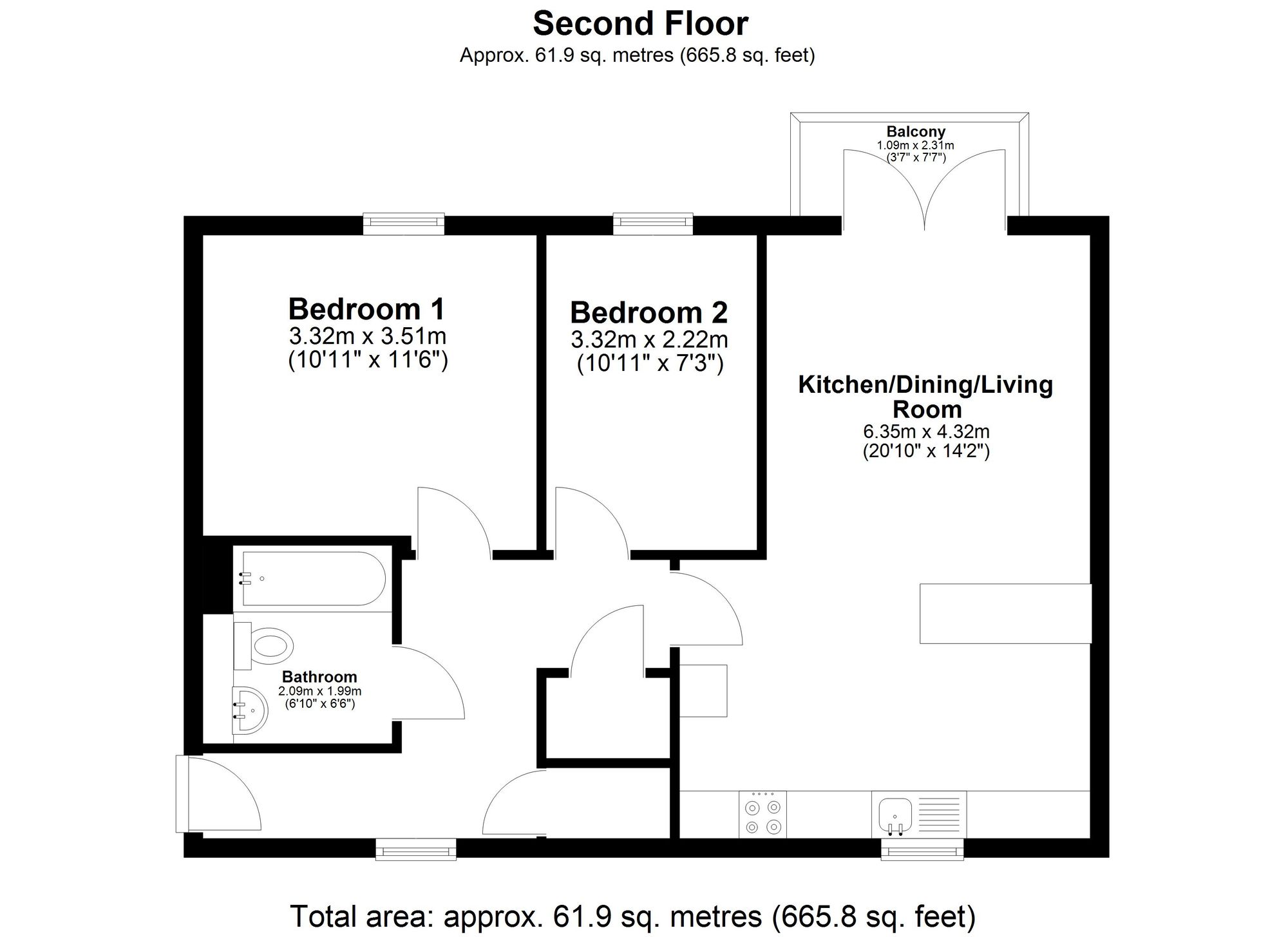 Newton Street, Bedford floorplan