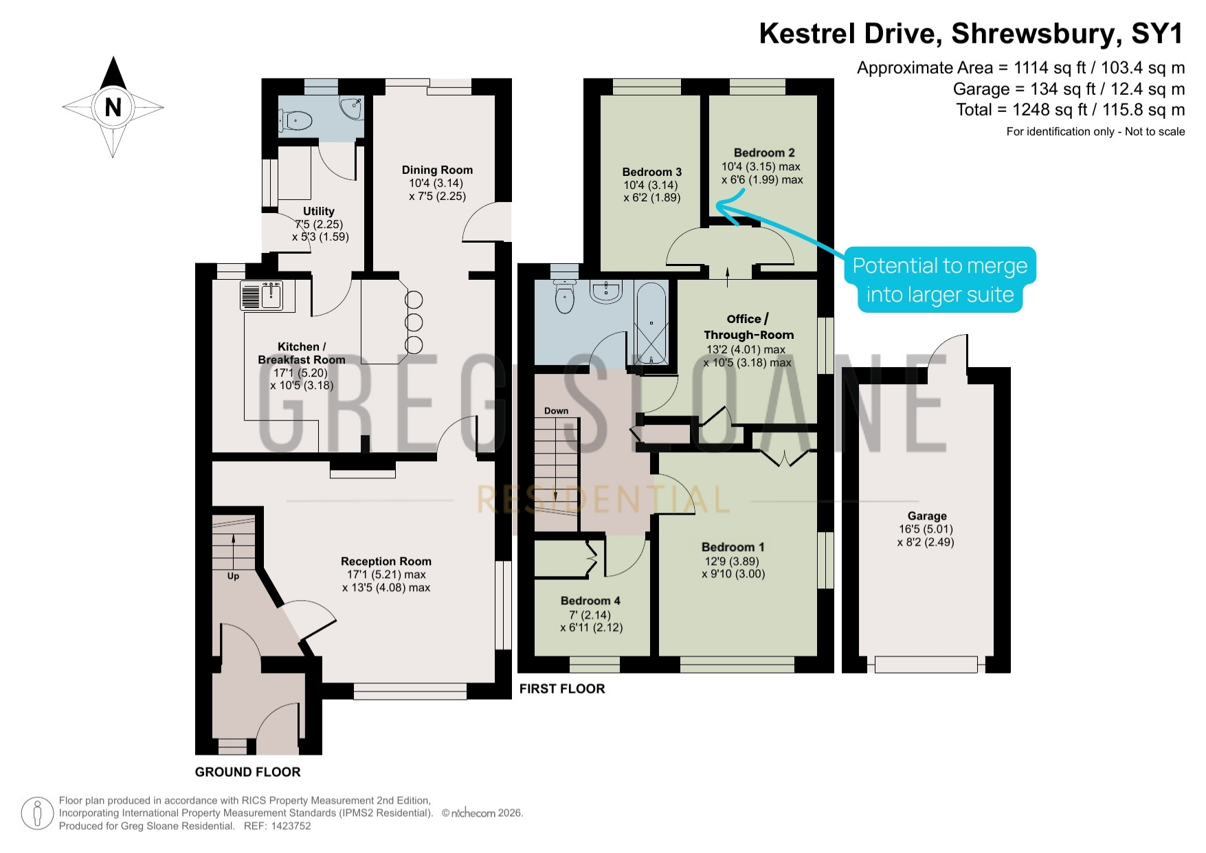 9 Kestrel Drive, Shrewsbury floorplan