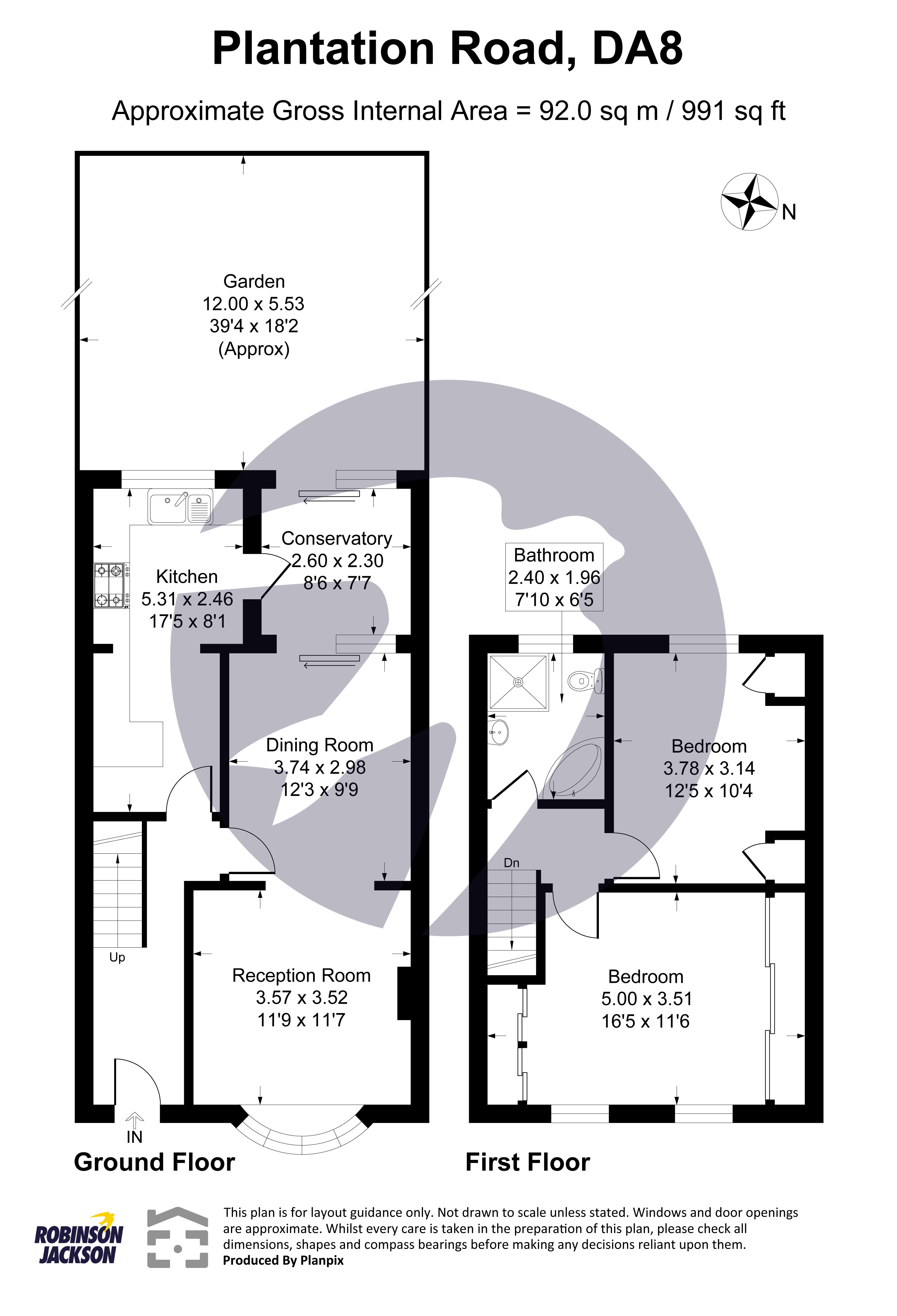 16, Plantation Road, Erith floorplan