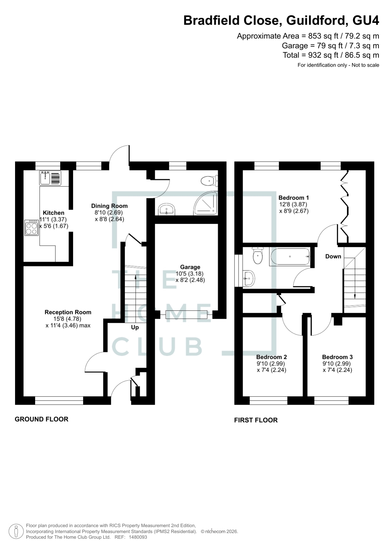34, Bradfield Close, Guildford floorplan