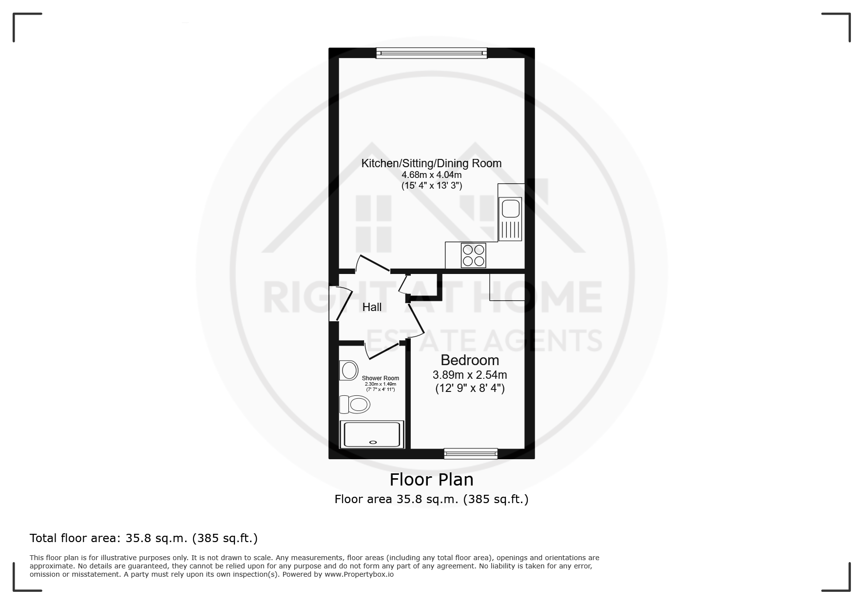 Flat 1 Florist Court, Cullompton floorplan