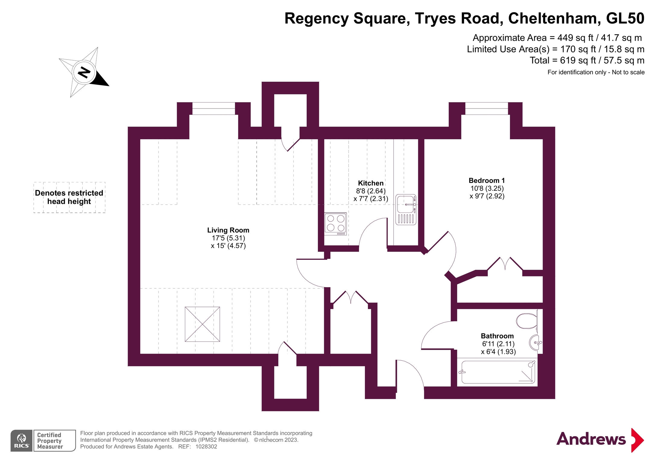 11, Regency Square, Cheltenham floorplan