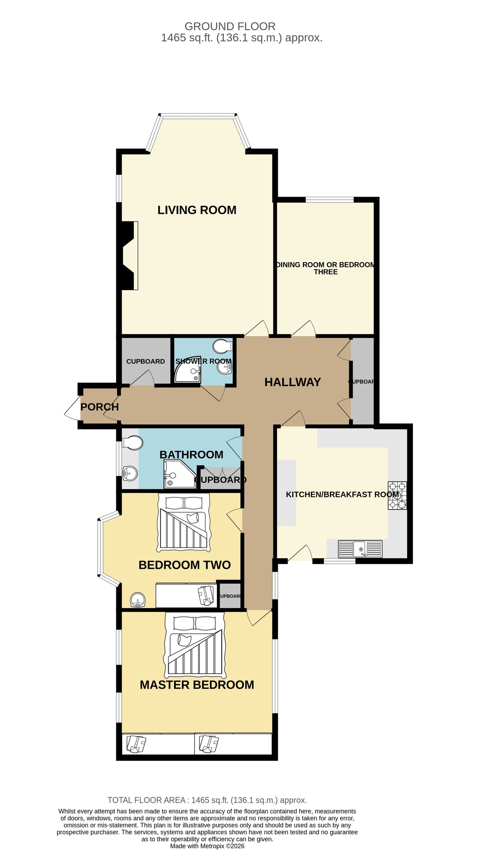 Flat 1, 31 Deepdale Avenue, Scarborough floorplan