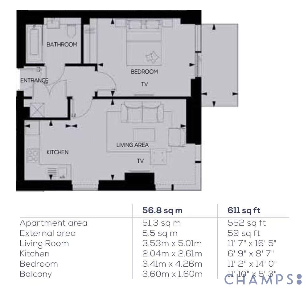 Flat 14 Skyline Apartments, Devan Grove, LONDON floorplan