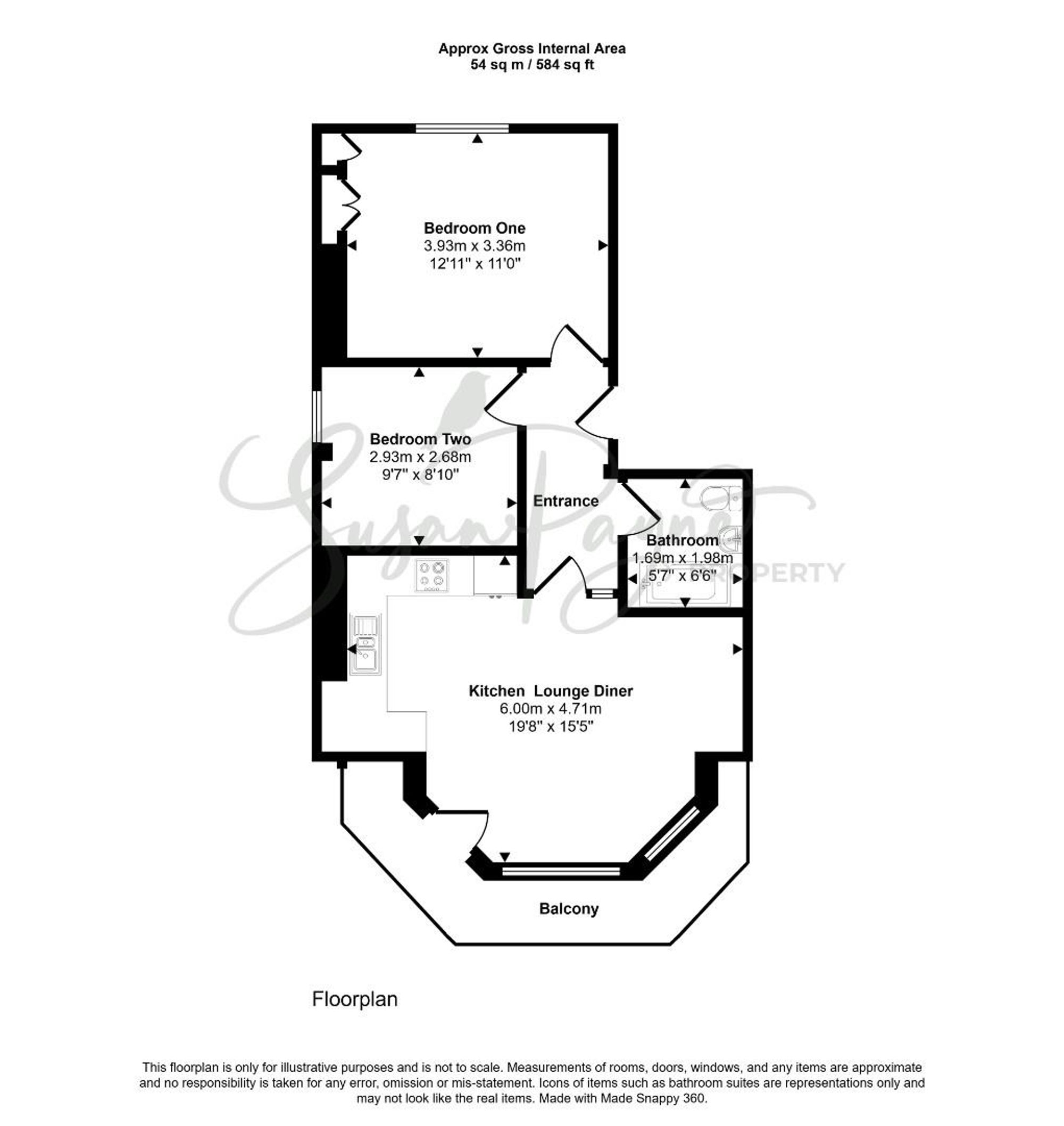 Flat 4, Palmer House, Ryde floorplan