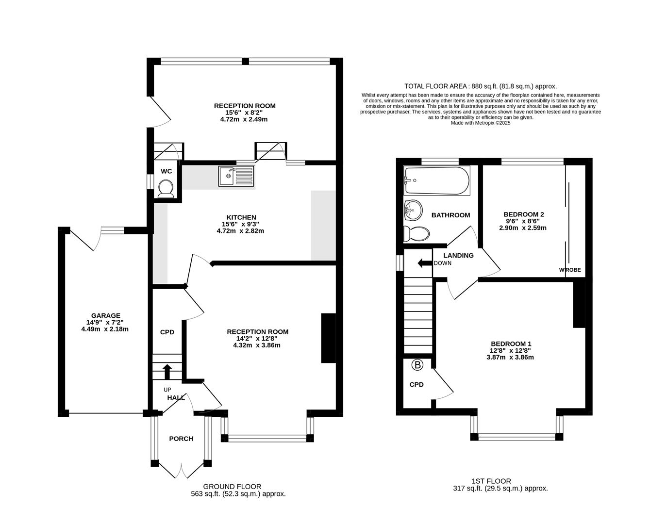116, Northumberland Avenue, Hornchurch floorplan