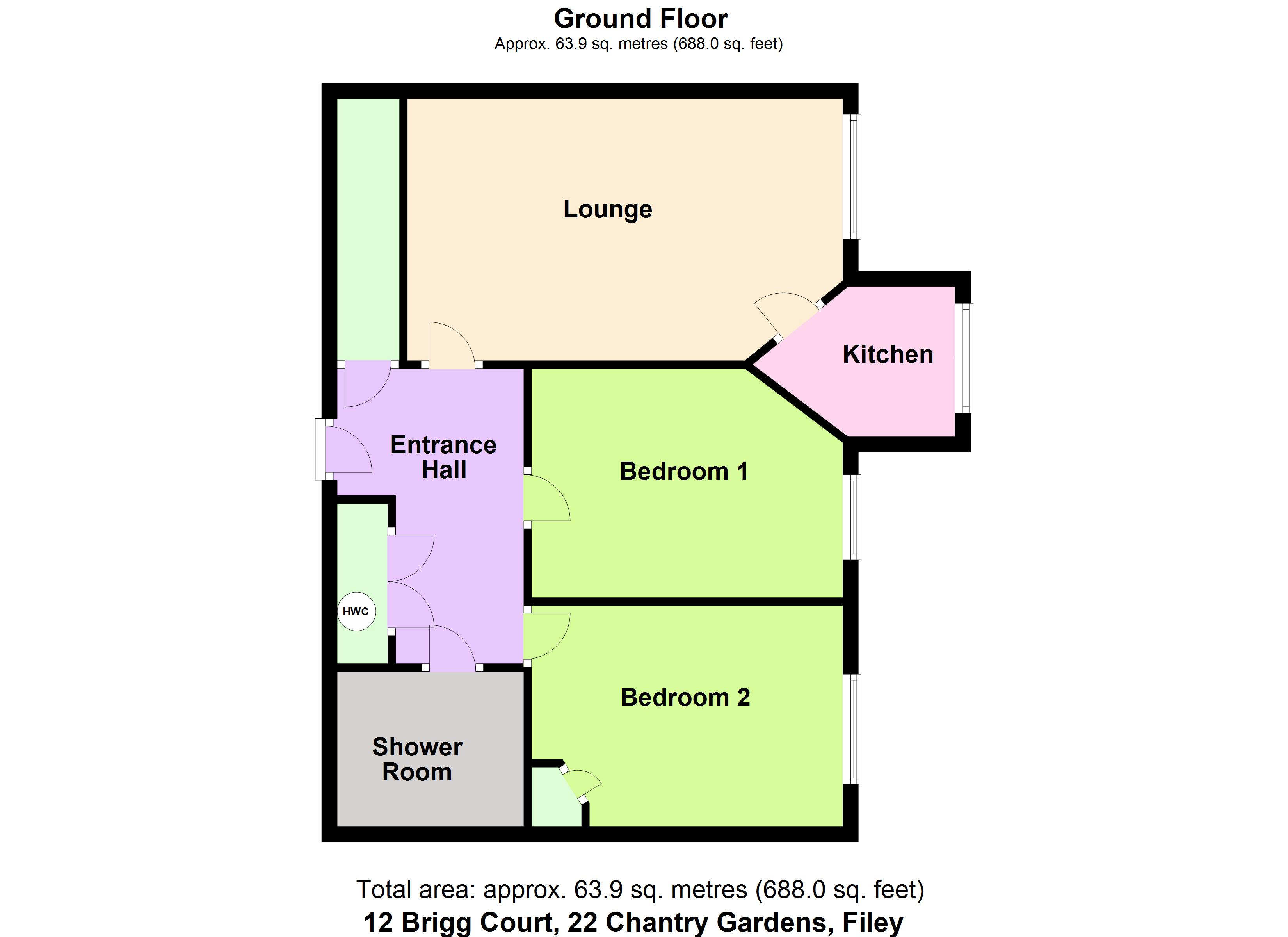 12, Brigg Court, Chantry Gardens, Filey floorplan