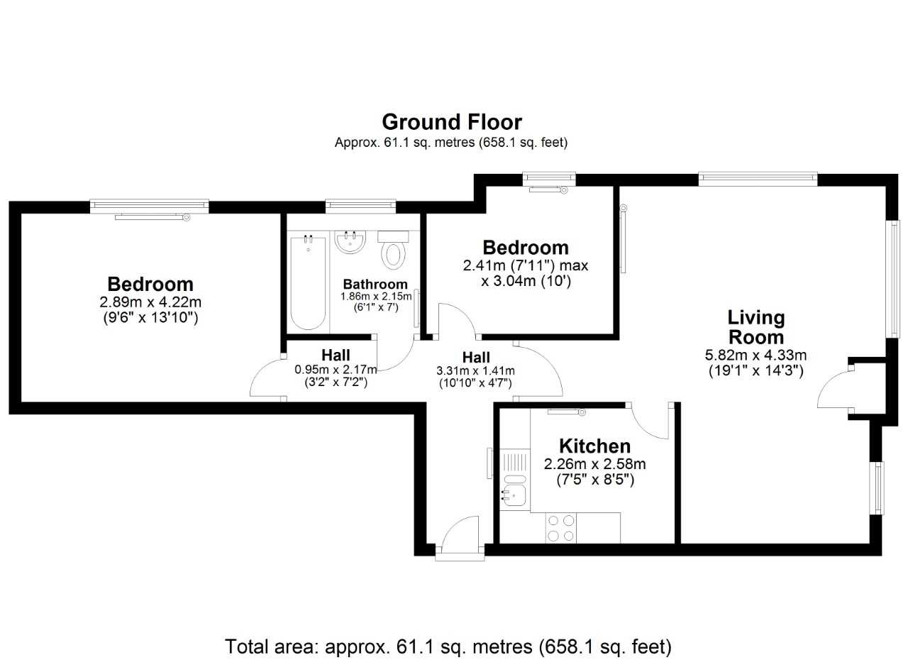 School Close, Northfield, Birmingham, West Midlands B31, 2 bedroom flat