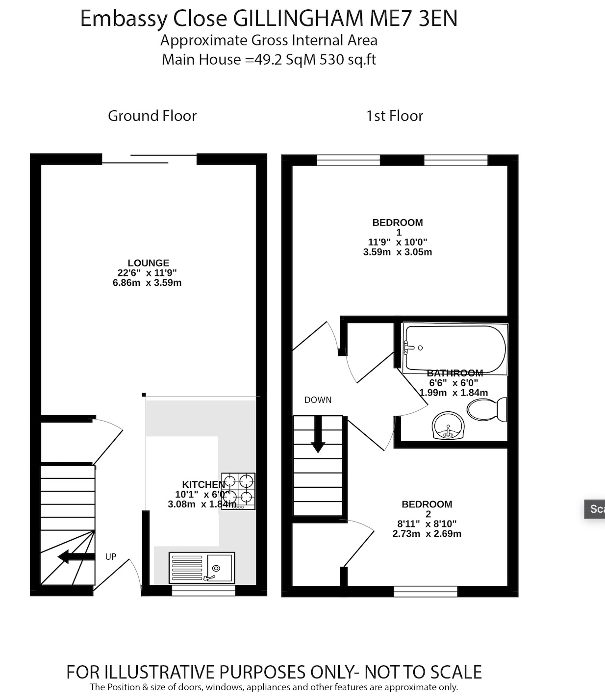3 Embassy Close, Gillingham, Kent floorplan