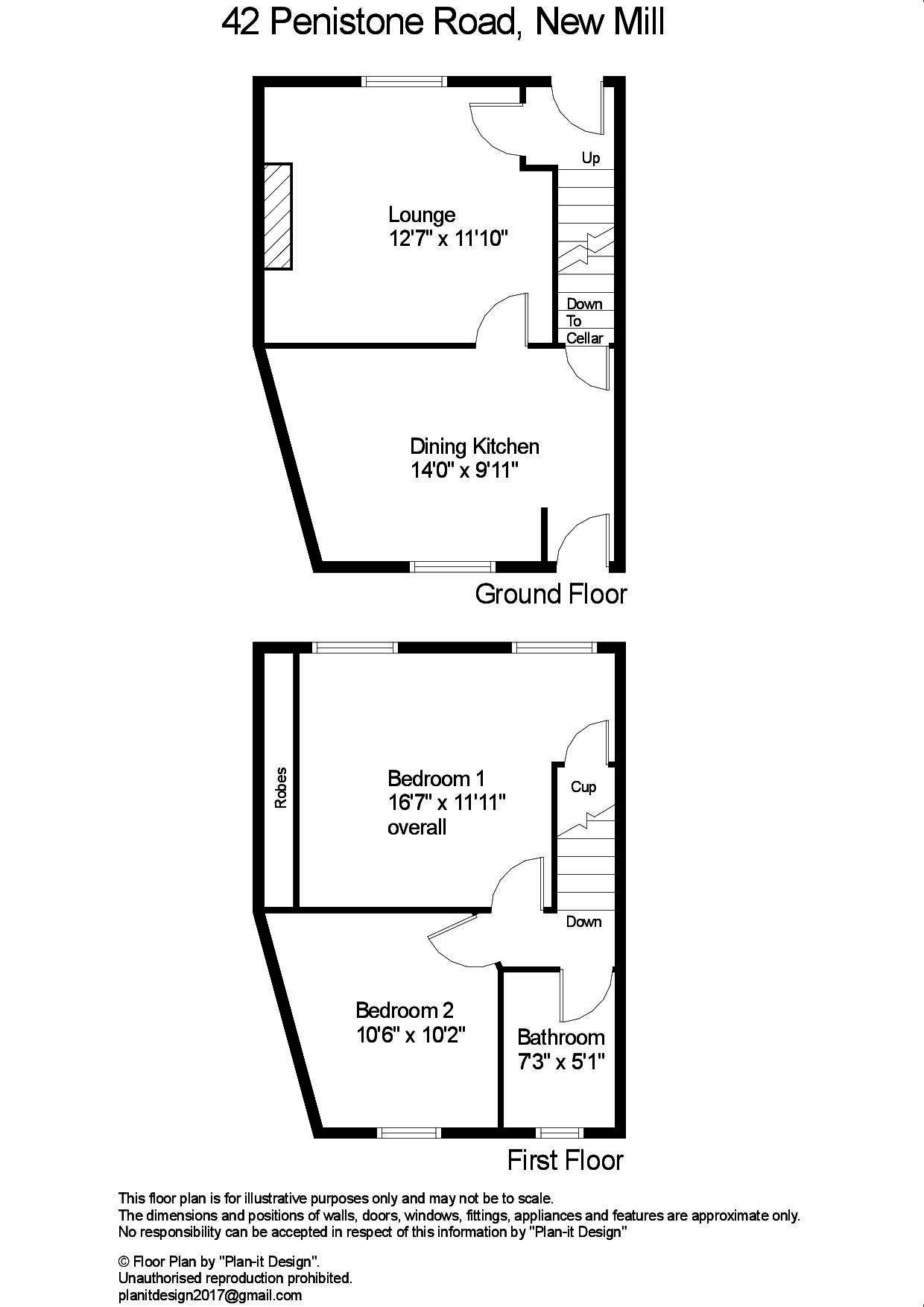 2 Bedrooms End terrace house for sale in Penistone Road, New Mill, Holmfirth HD9