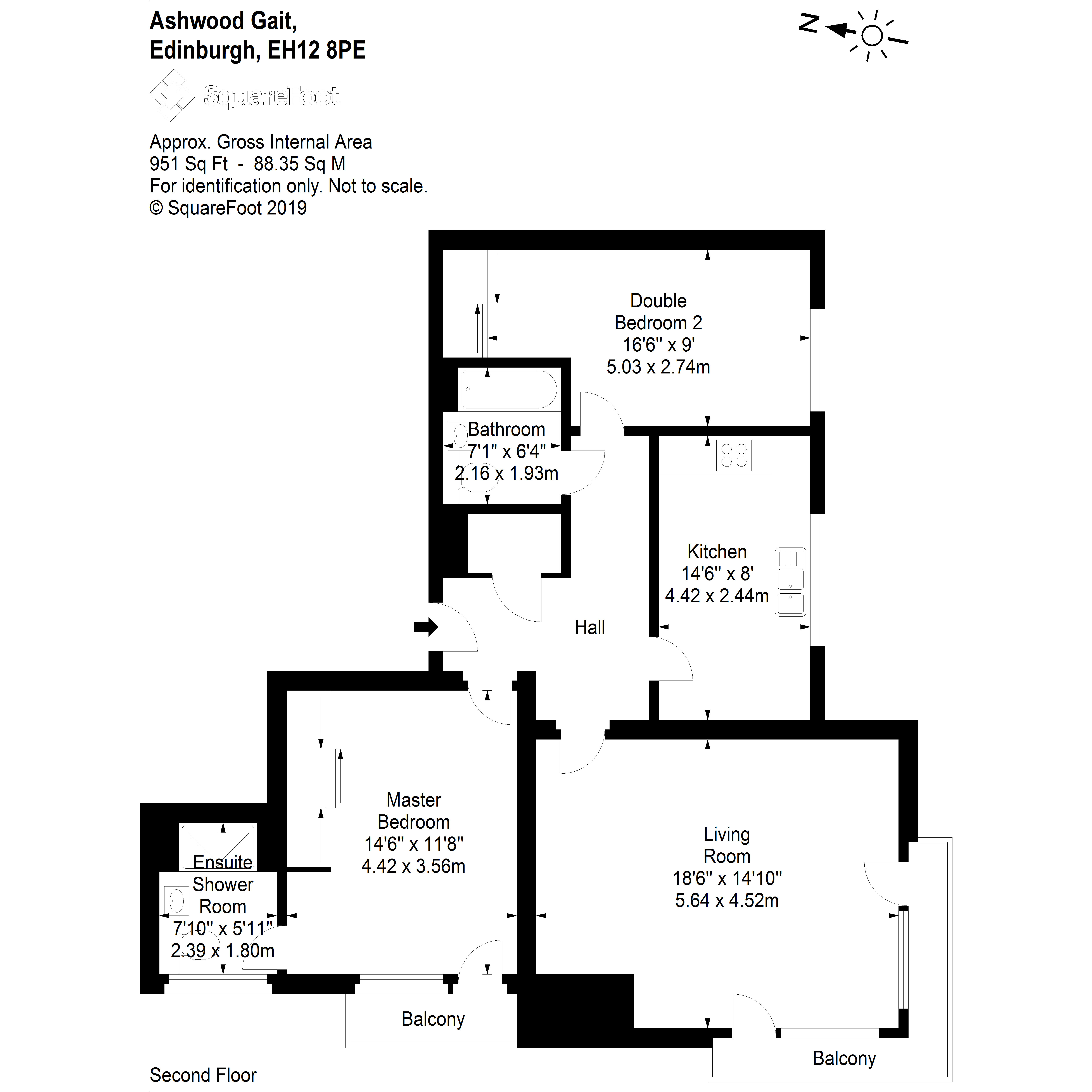 2 Bedrooms  for sale in Ashwood Gait, Corstorphine, Edinburgh EH12