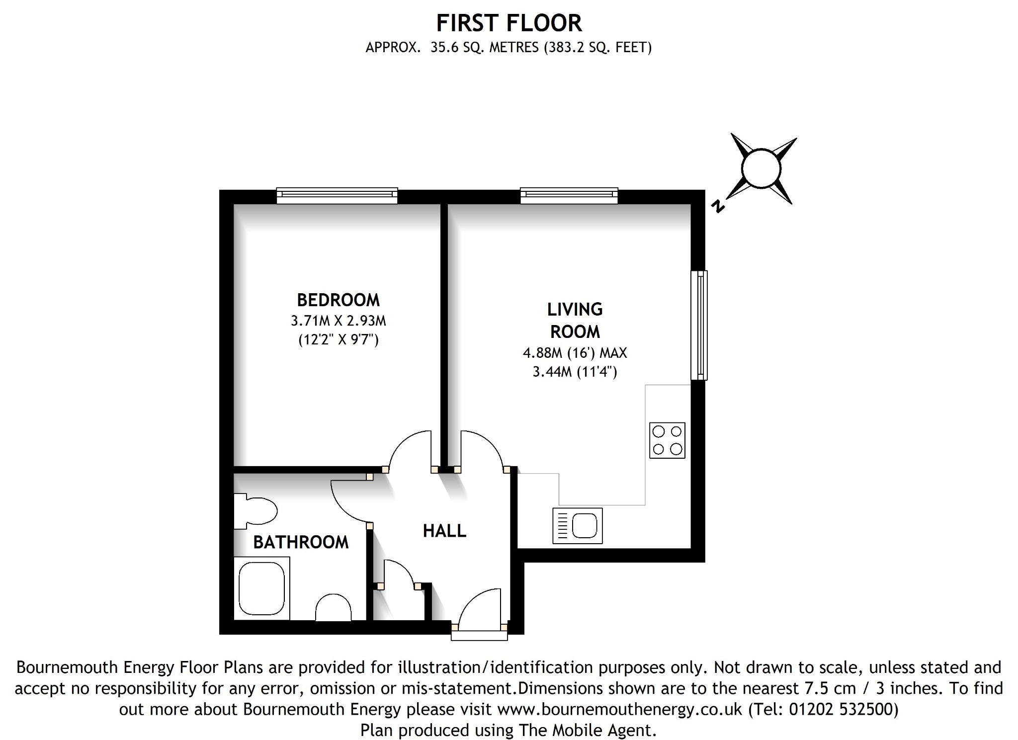 Flat 3, 905 Christchurch Road, Dorset floorplan