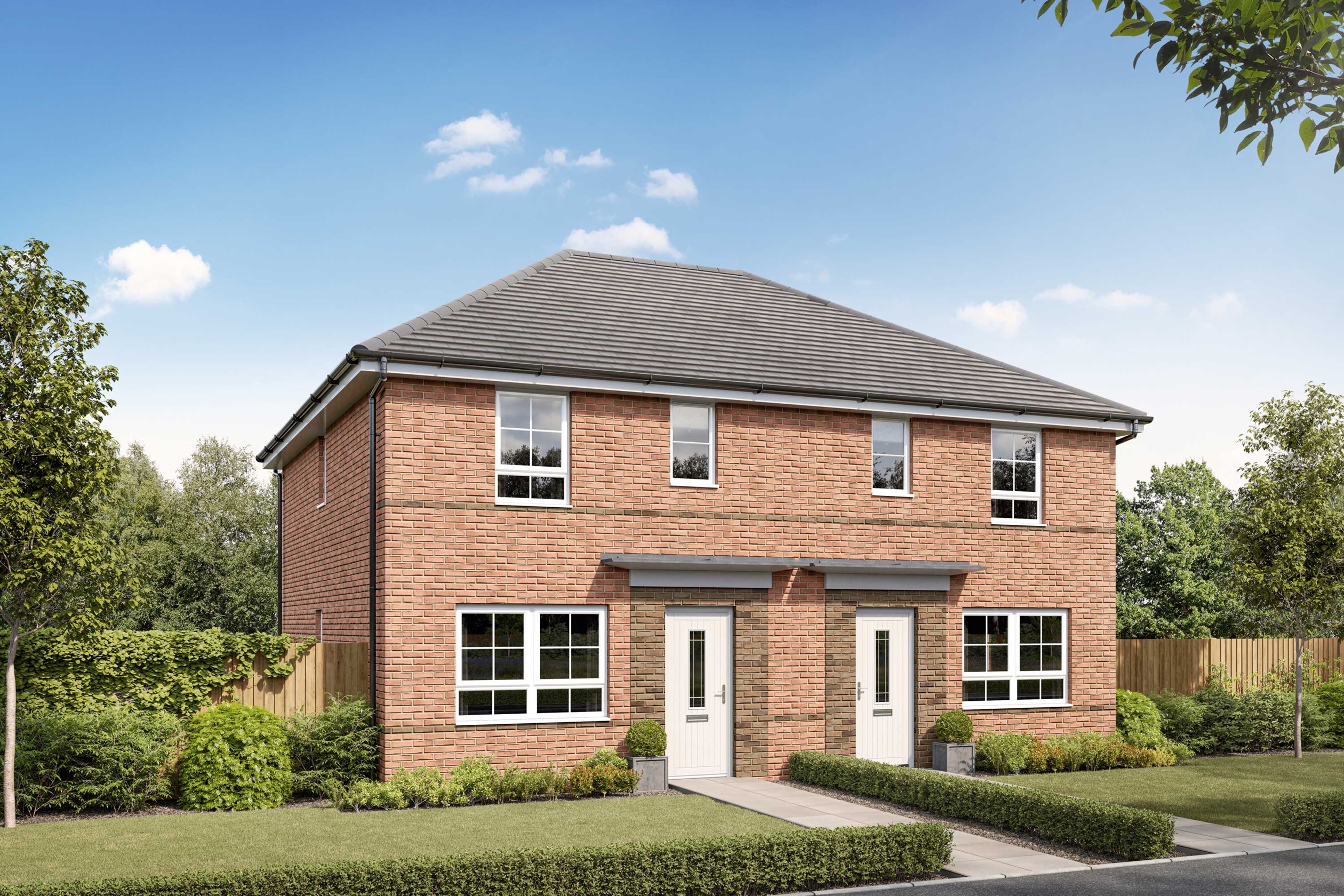 Exterior CGI View Of Our 3 Bed Ellerton Home