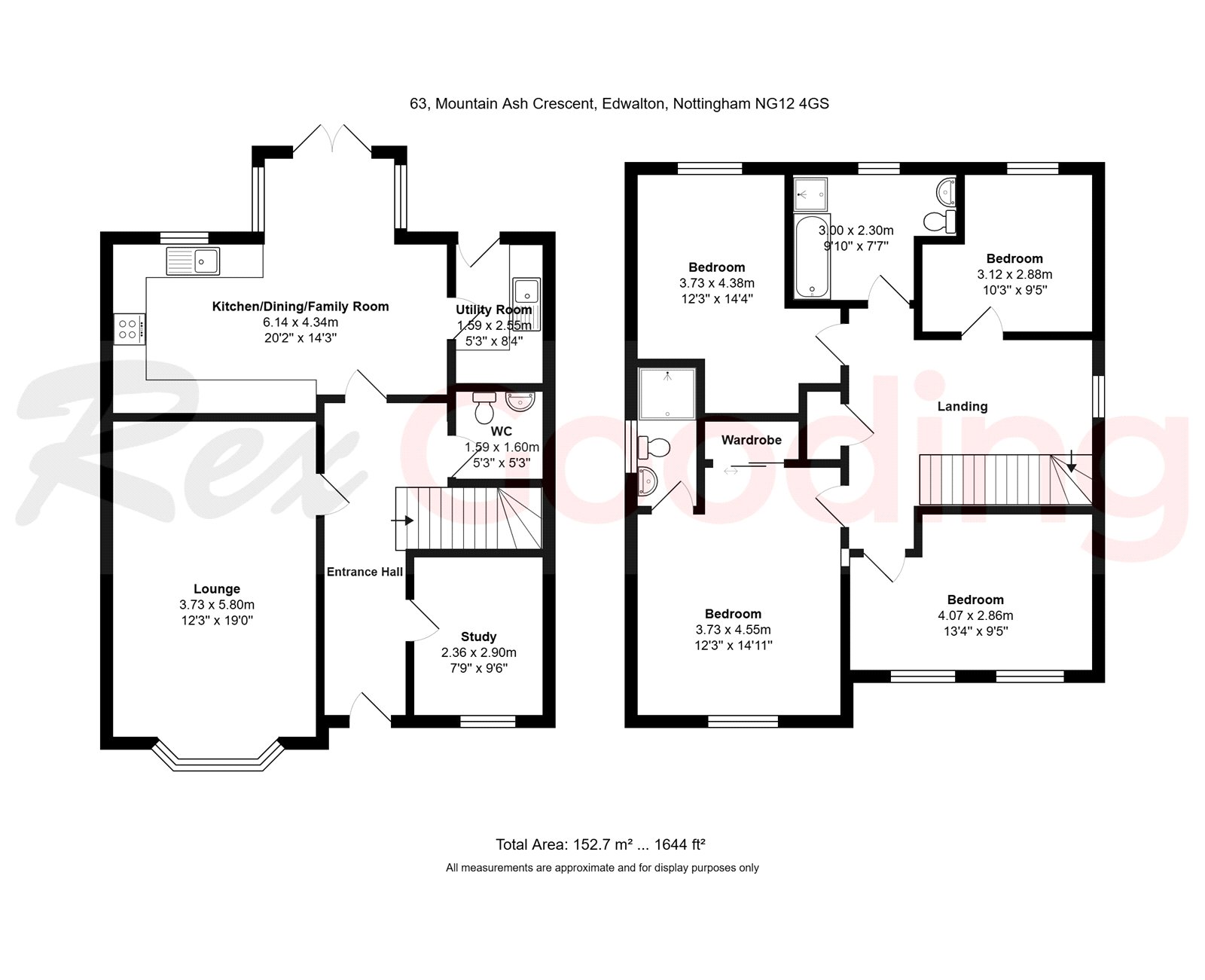 63, Mountain Ash Crescent, Nottingham floorplan