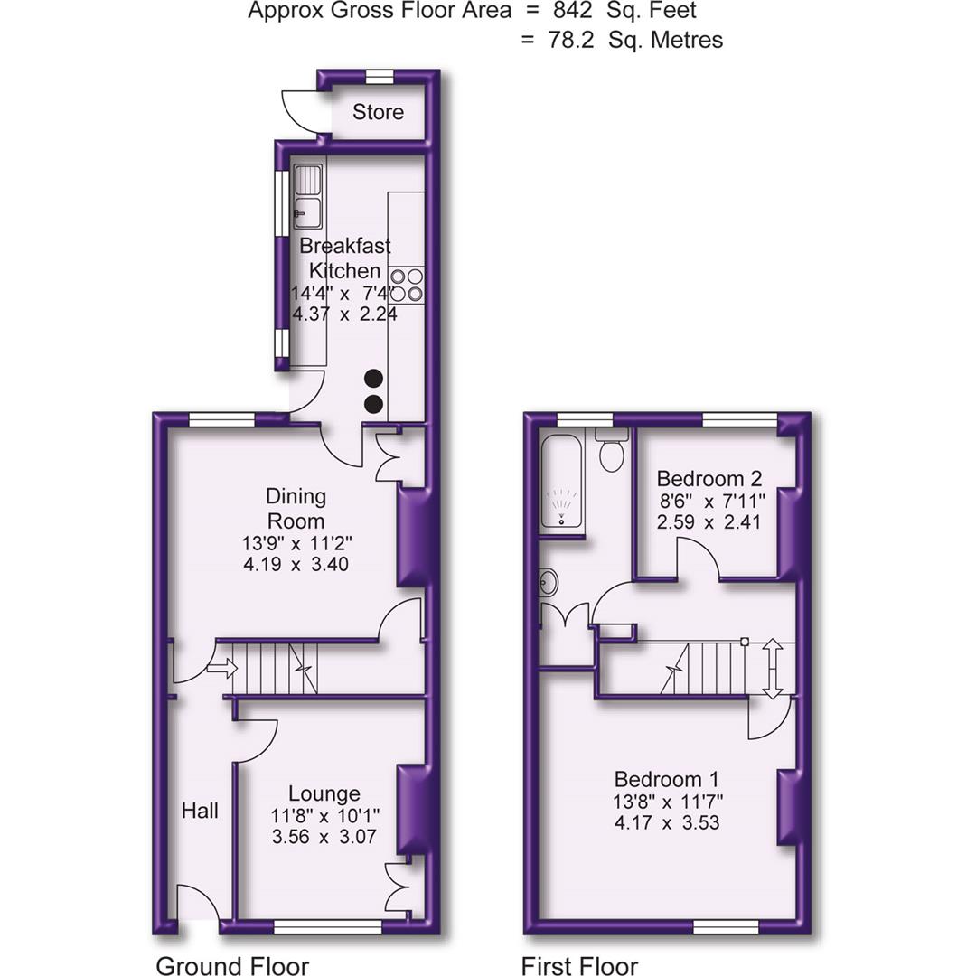 44, Brunswick Road, Altrincham floorplan