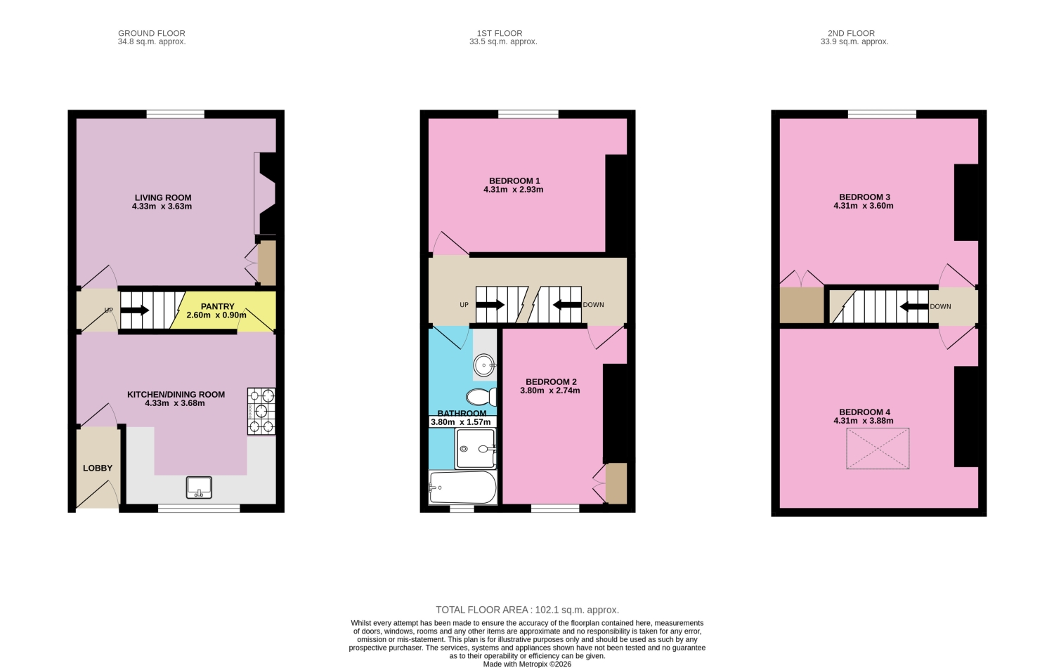 23, Edward Street, Hebden Bridge floorplan