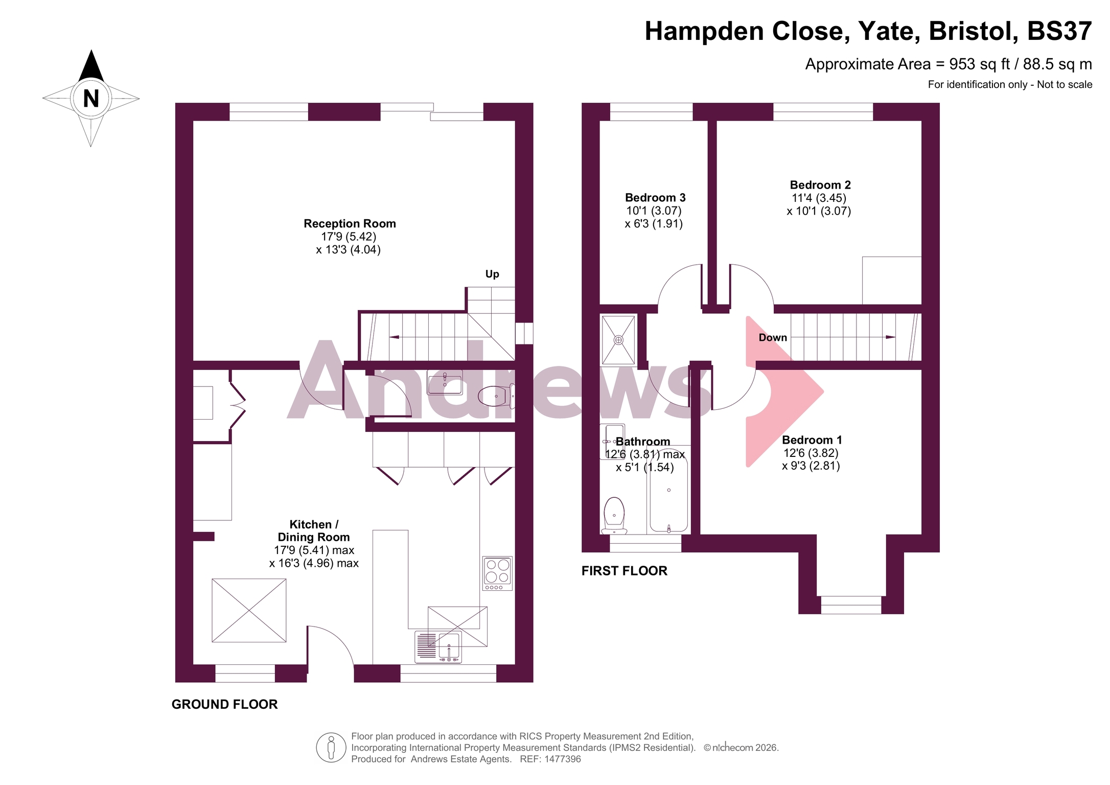 46, Hampden Close, Bristol floorplan