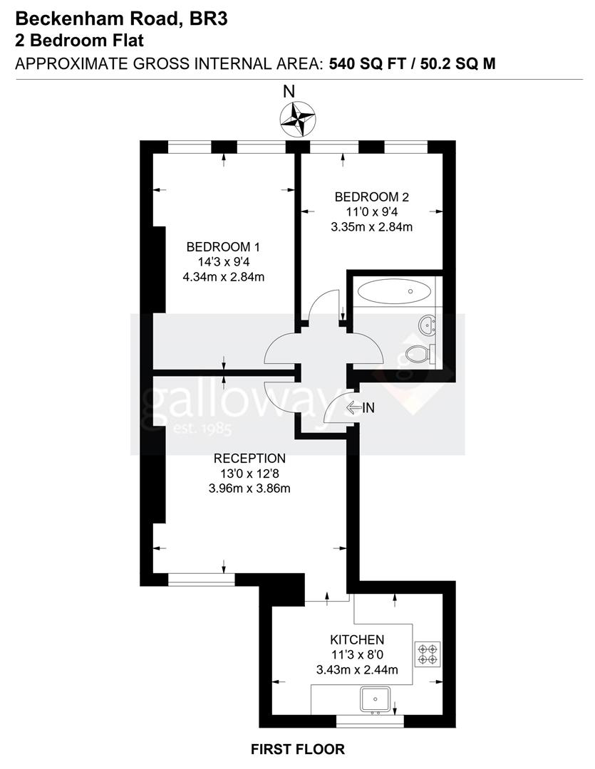 Flat 1, Nelson House 57-59, Beckenham Road, Beckenham floorplan