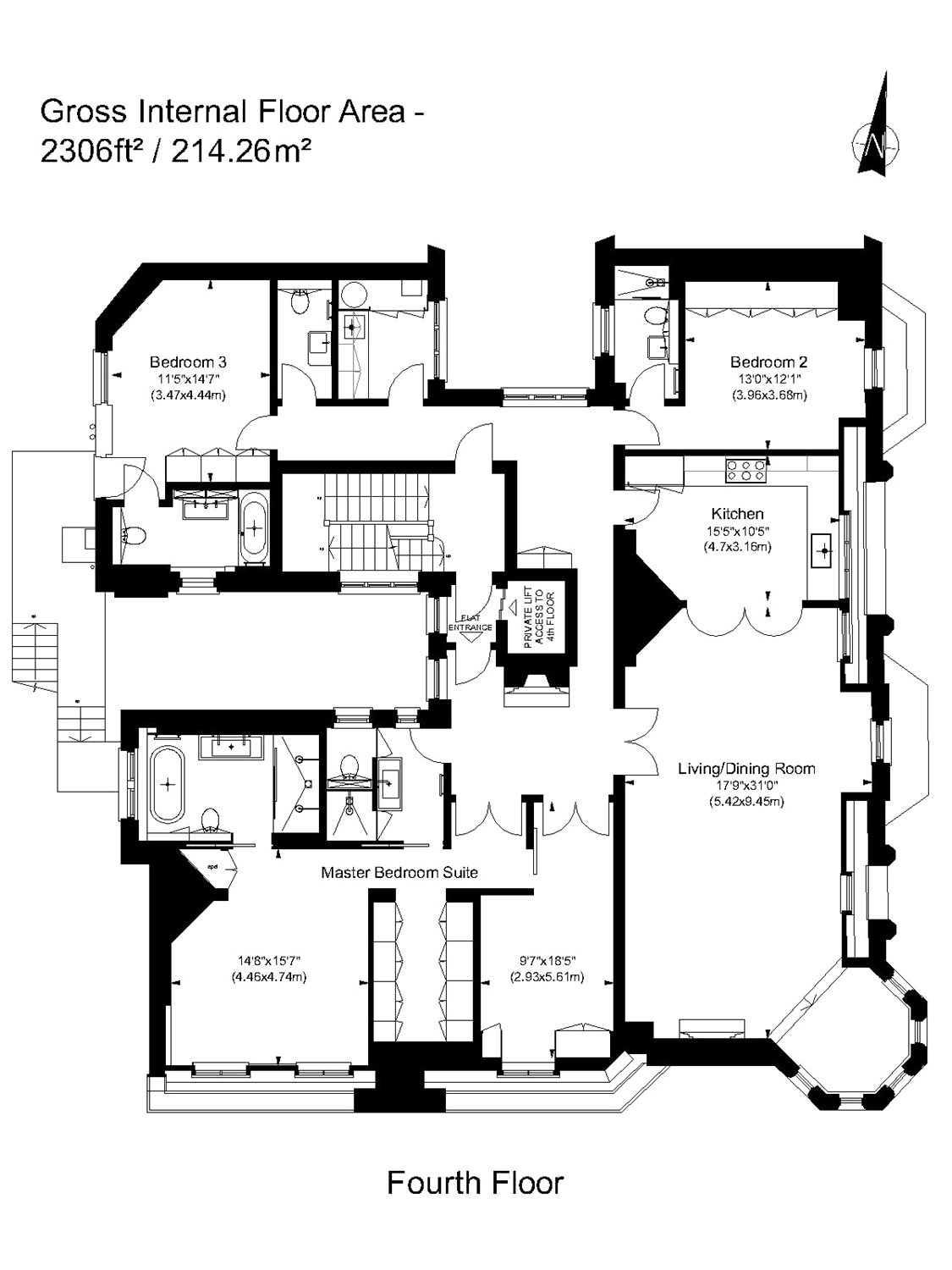 3 Bedrooms Flat to rent in North Audley Street, London W1K