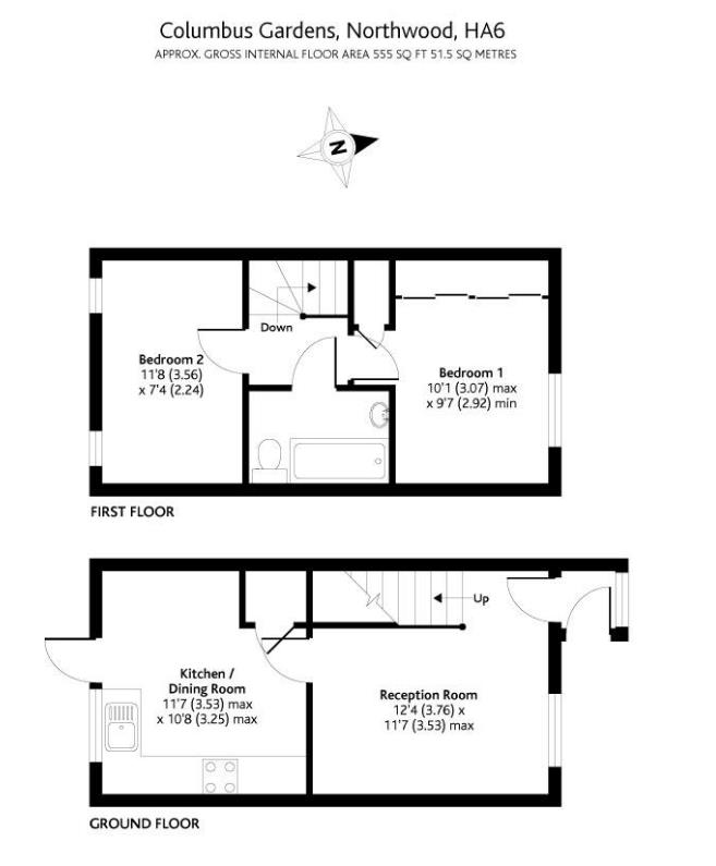 45, Columbus Gardens, Northwood floorplan