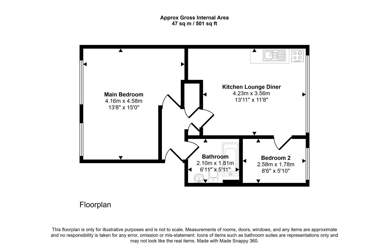 354B, Kingston Road, Epsom floorplan