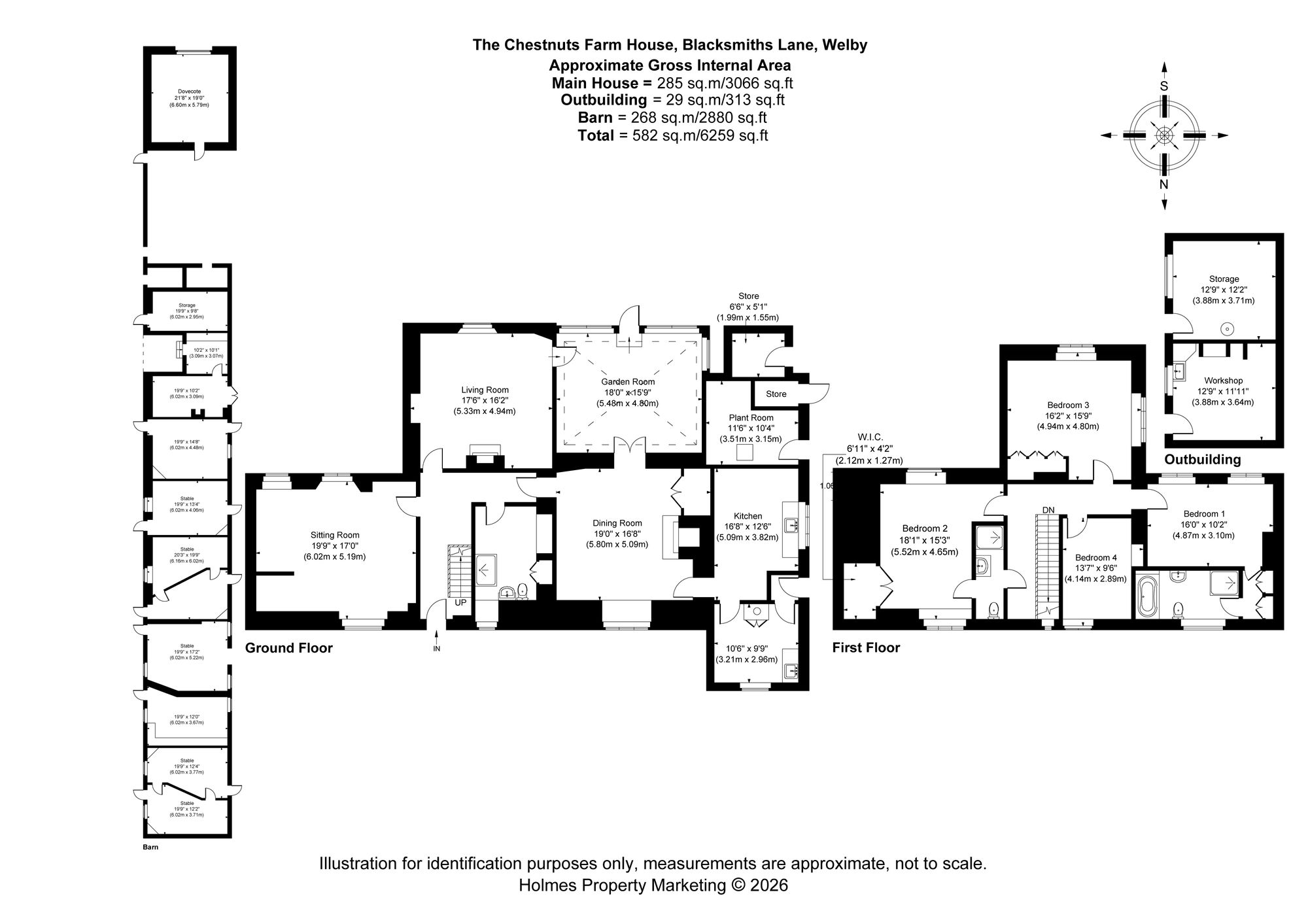 The Chestnuts Farmhouse, Blacksmith Lane, Grantham floorplan