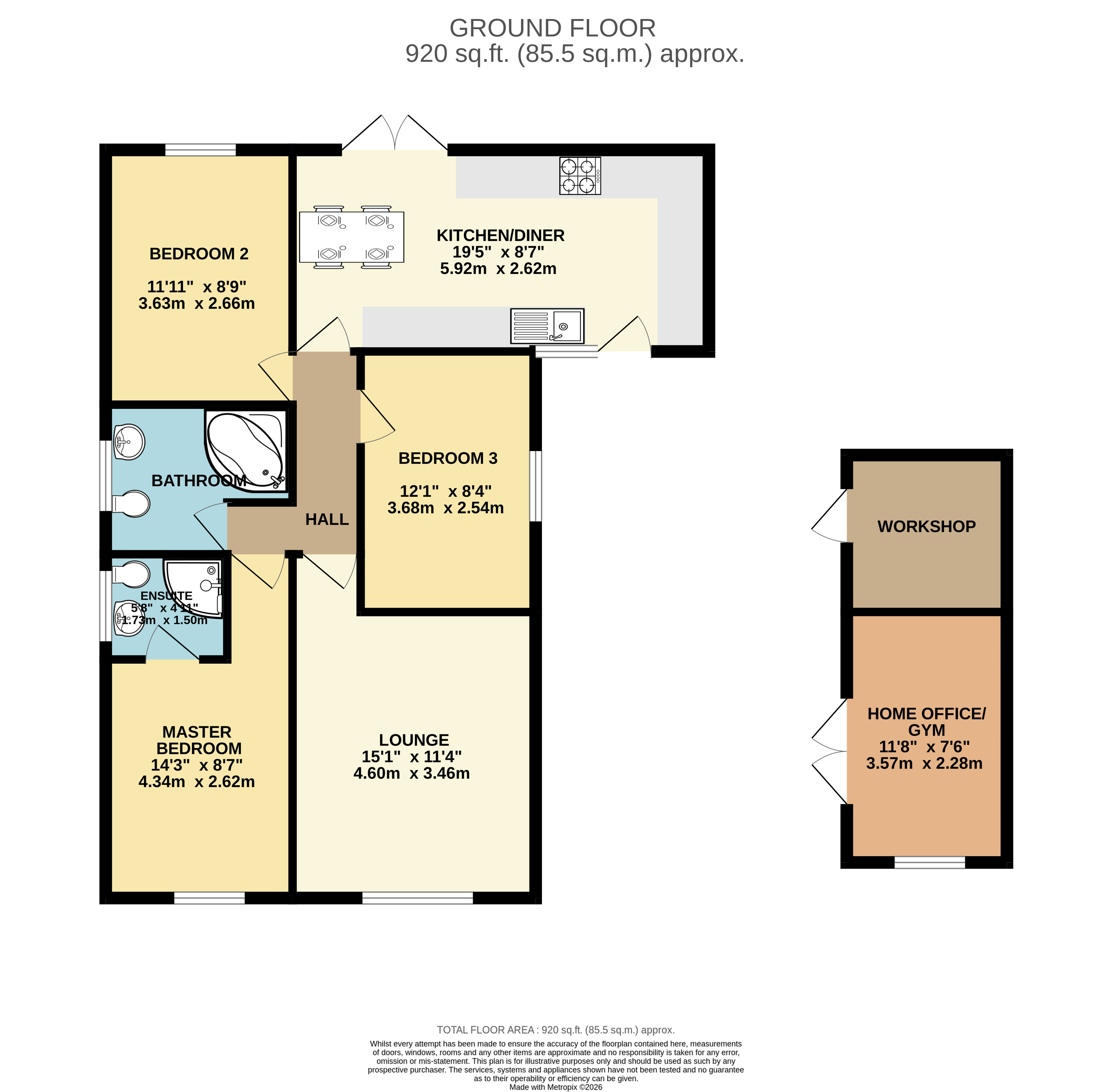 25, Carral Close, Lincoln floorplan