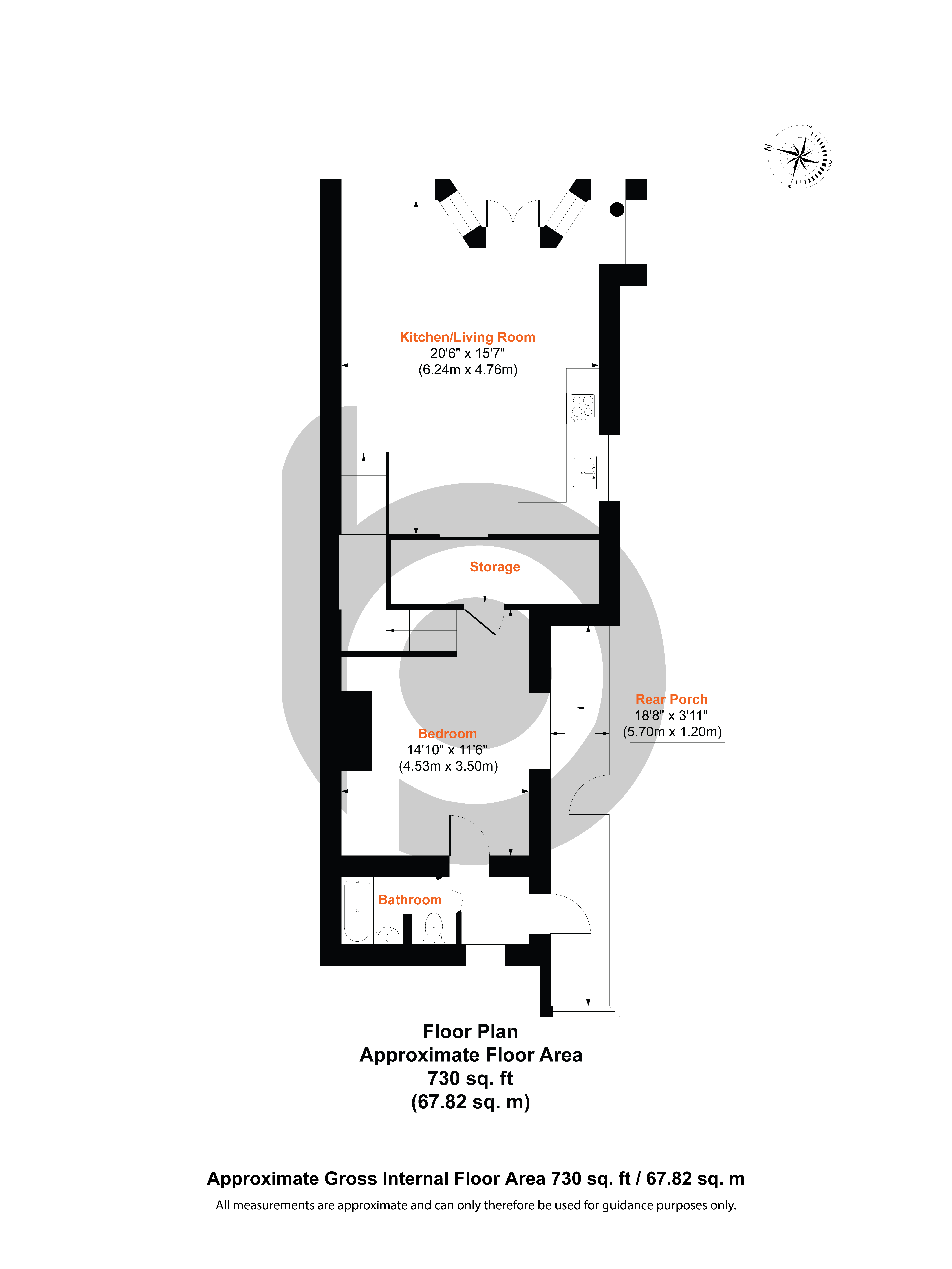 5b, Osborne Terrace, Portland floorplan