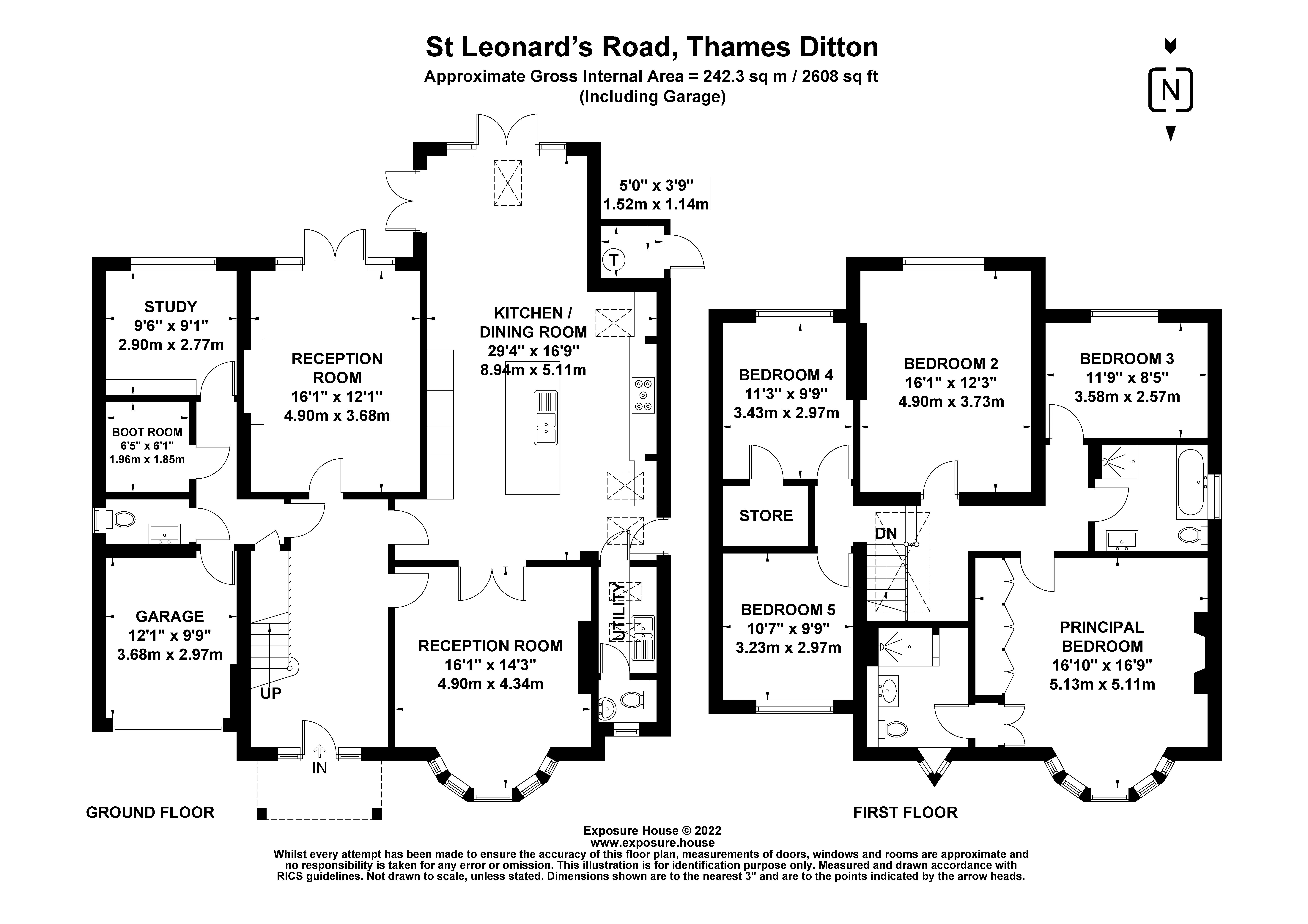 St. Leonards Road, Thames Ditton, Surrey KT7, 5 bedroom detached house