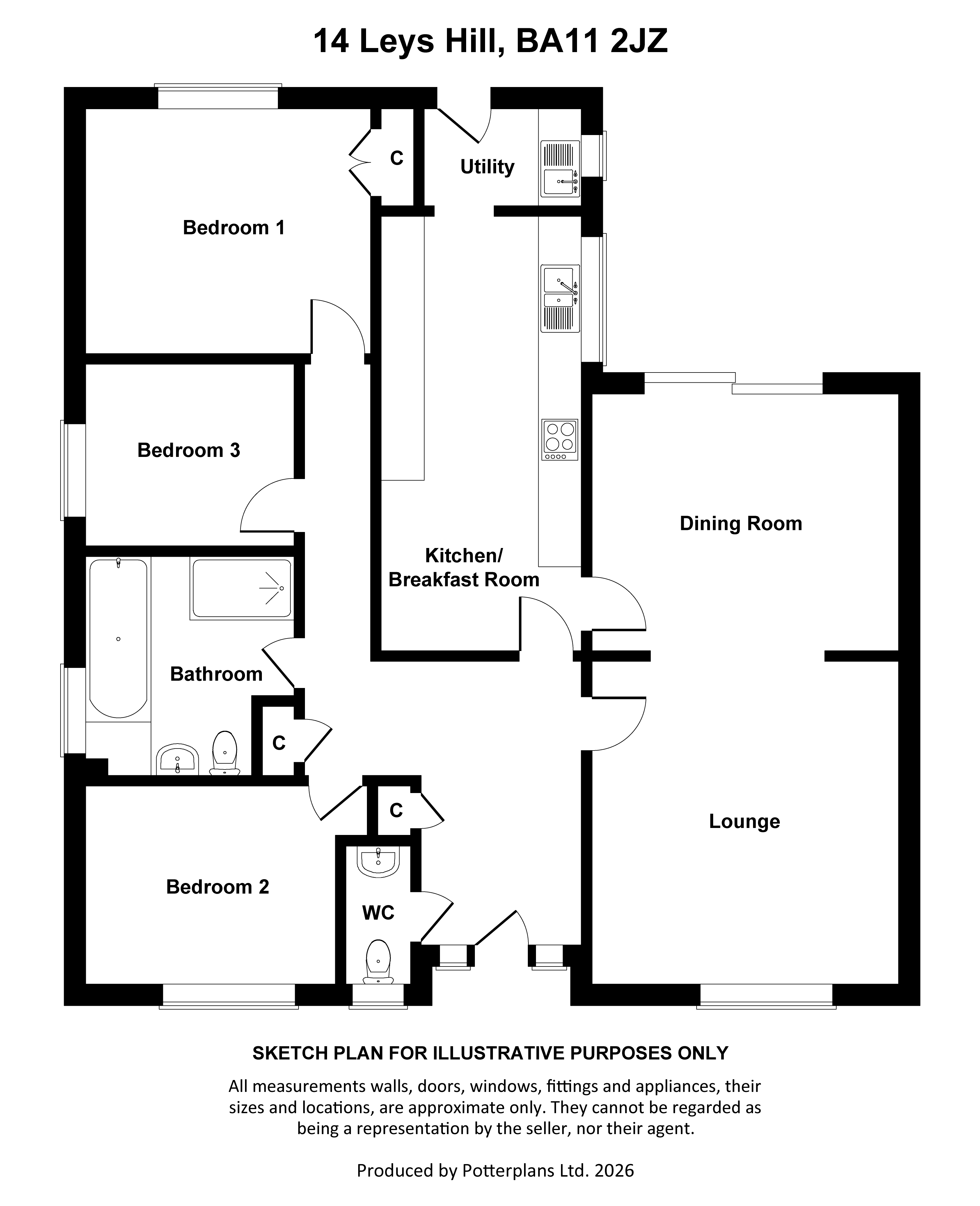 14, Leys Hill, Frome floorplan