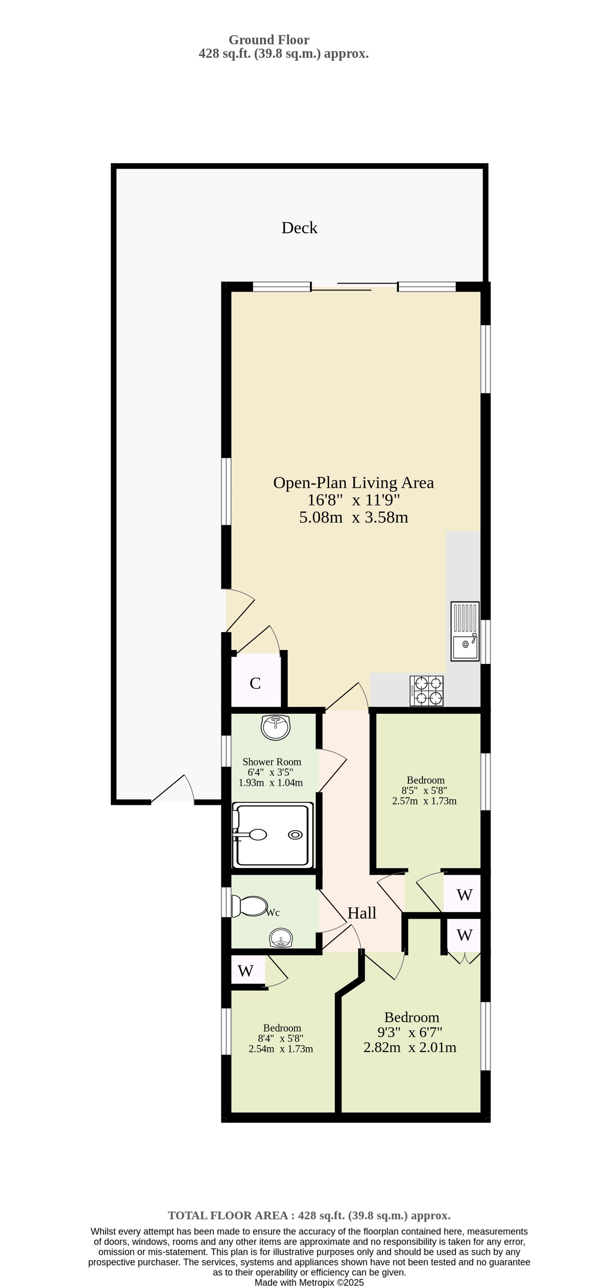E11a California Cliffs, Scratby floorplan