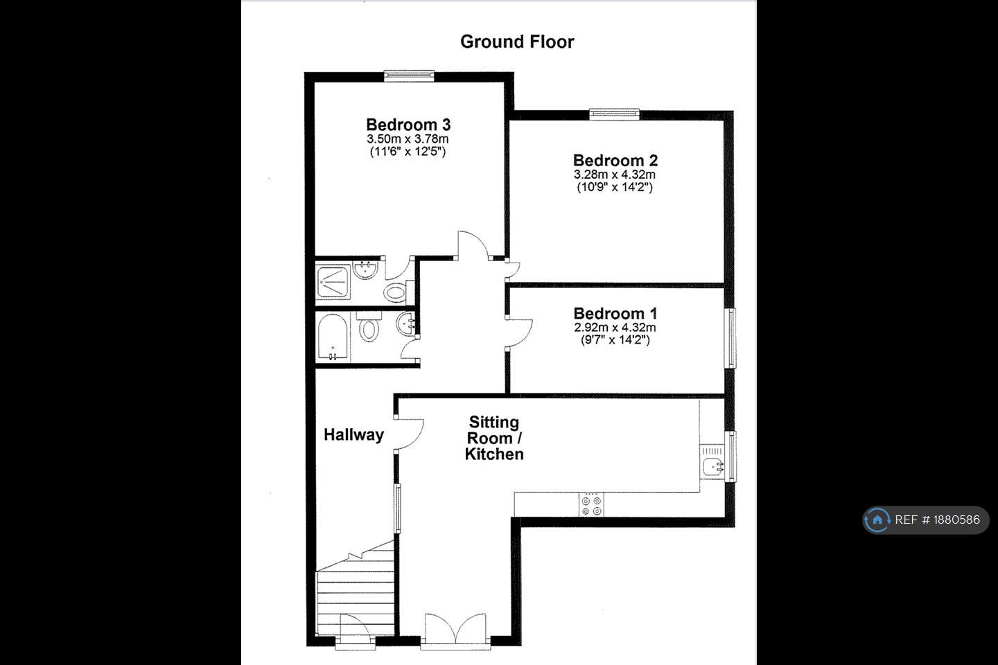 Basement Flat, Queens Avenue, Bristol floorplan