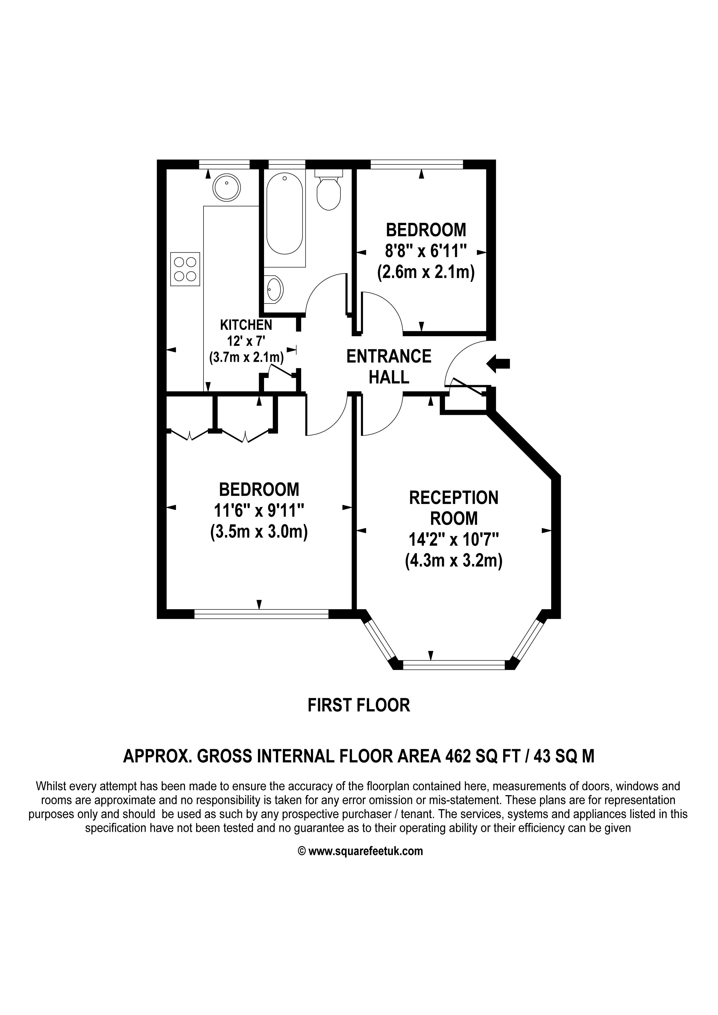 2 Bedrooms Maisonette to rent in Glen Road, Chessington KT9