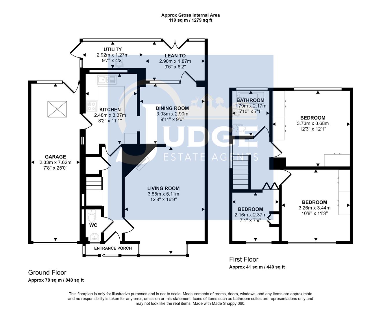 22, Henson Close, Birstall, Leicester floorplan