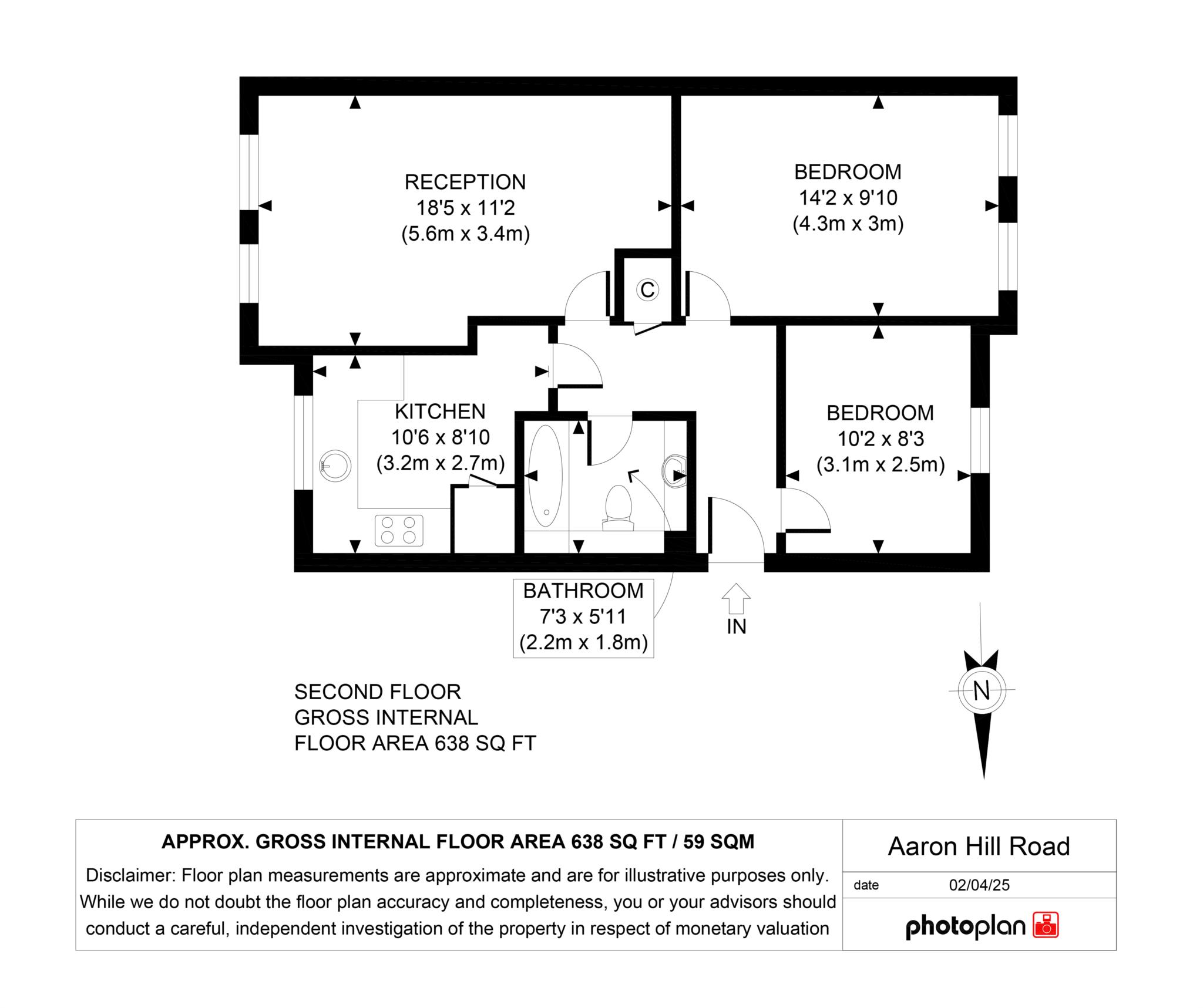 106, Aaron Hill Road, London floorplan