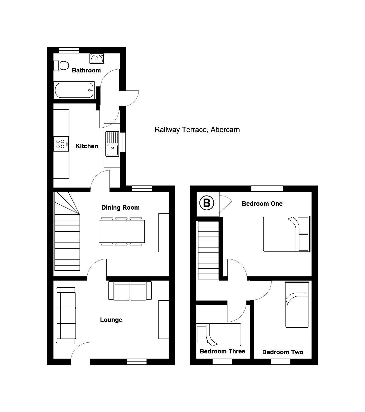 3 Bedrooms Terraced house for sale in Railway Terrace, Abercarn, Newport NP11