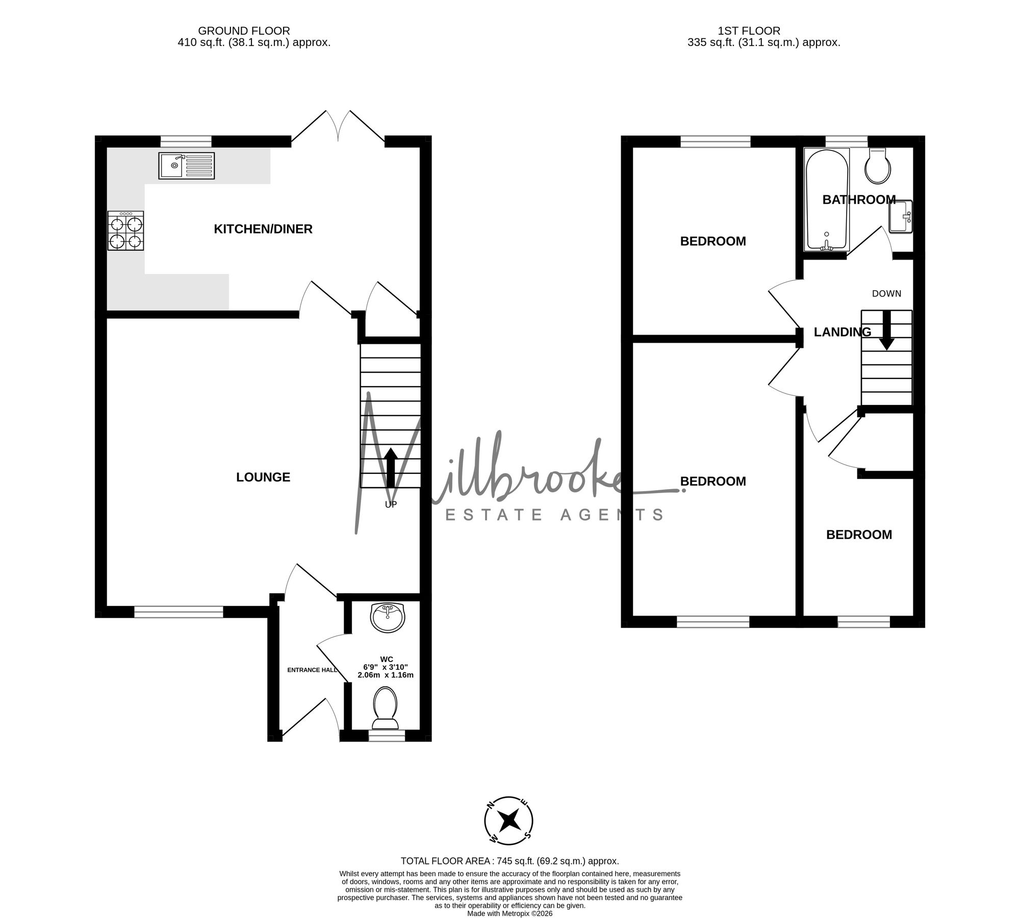 14 Millcrest Close, Manchester floorplan