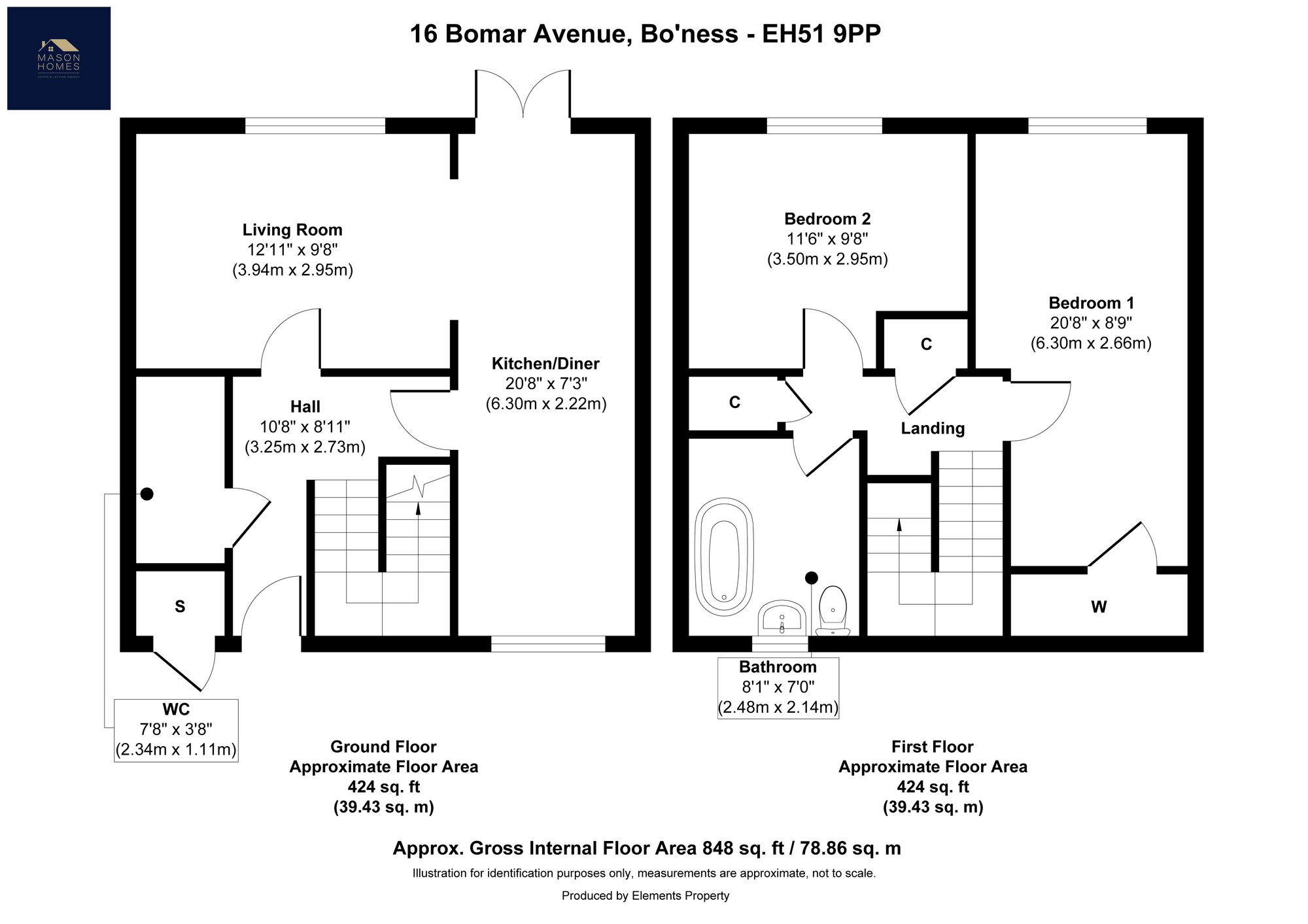 16 Bomar Avenue, Bo'ness floorplan