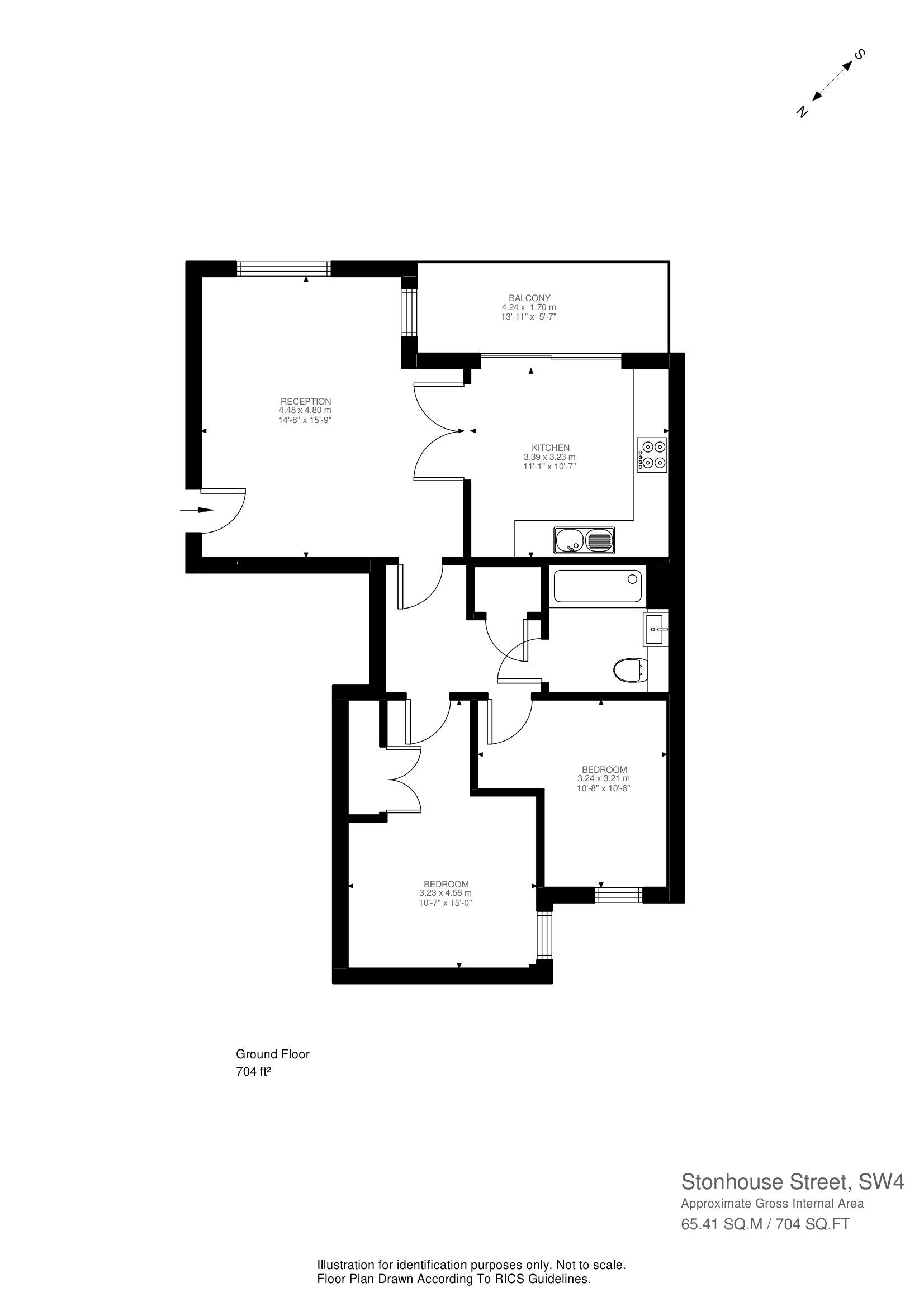 Stonhouse Street, London floorplan